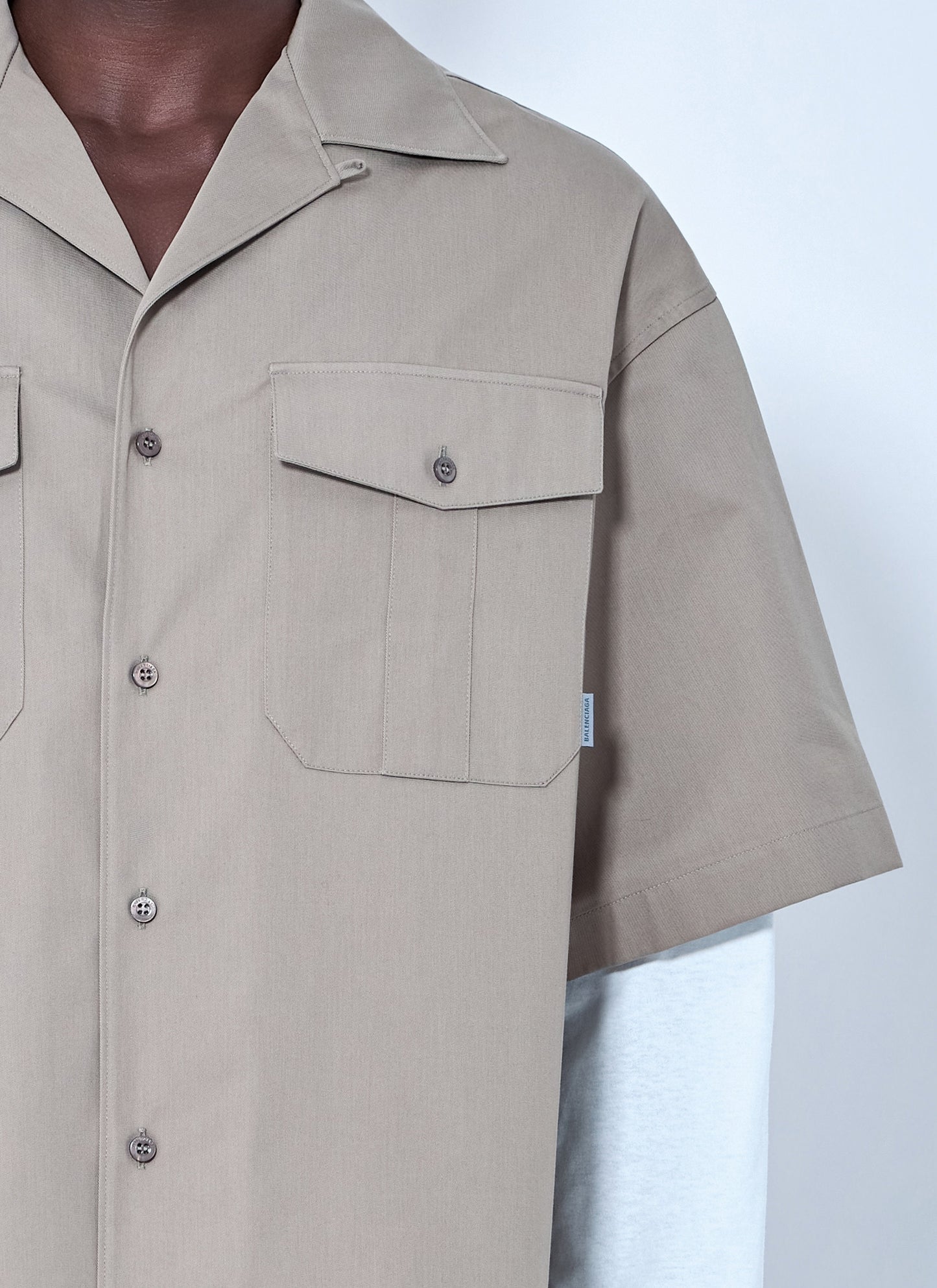 Balenciaga Men Short-Sleeve Button-Down Shirt BALENCIAGA