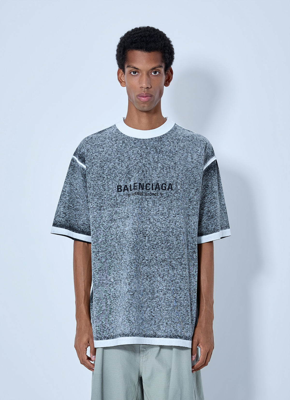 Balenciaga Men Logo Motif T-Shirt BALENCIAGA