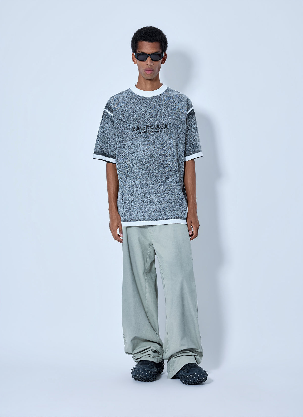 Balenciaga Men Logo Motif T-Shirt BALENCIAGA