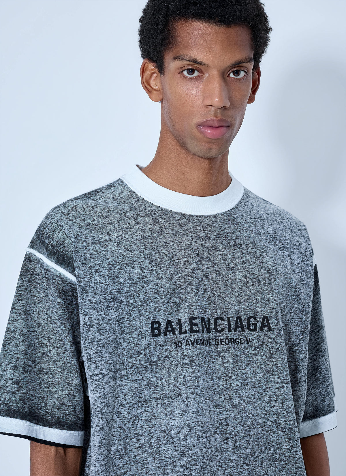 Balenciaga Men Logo Motif T-Shirt BALENCIAGA