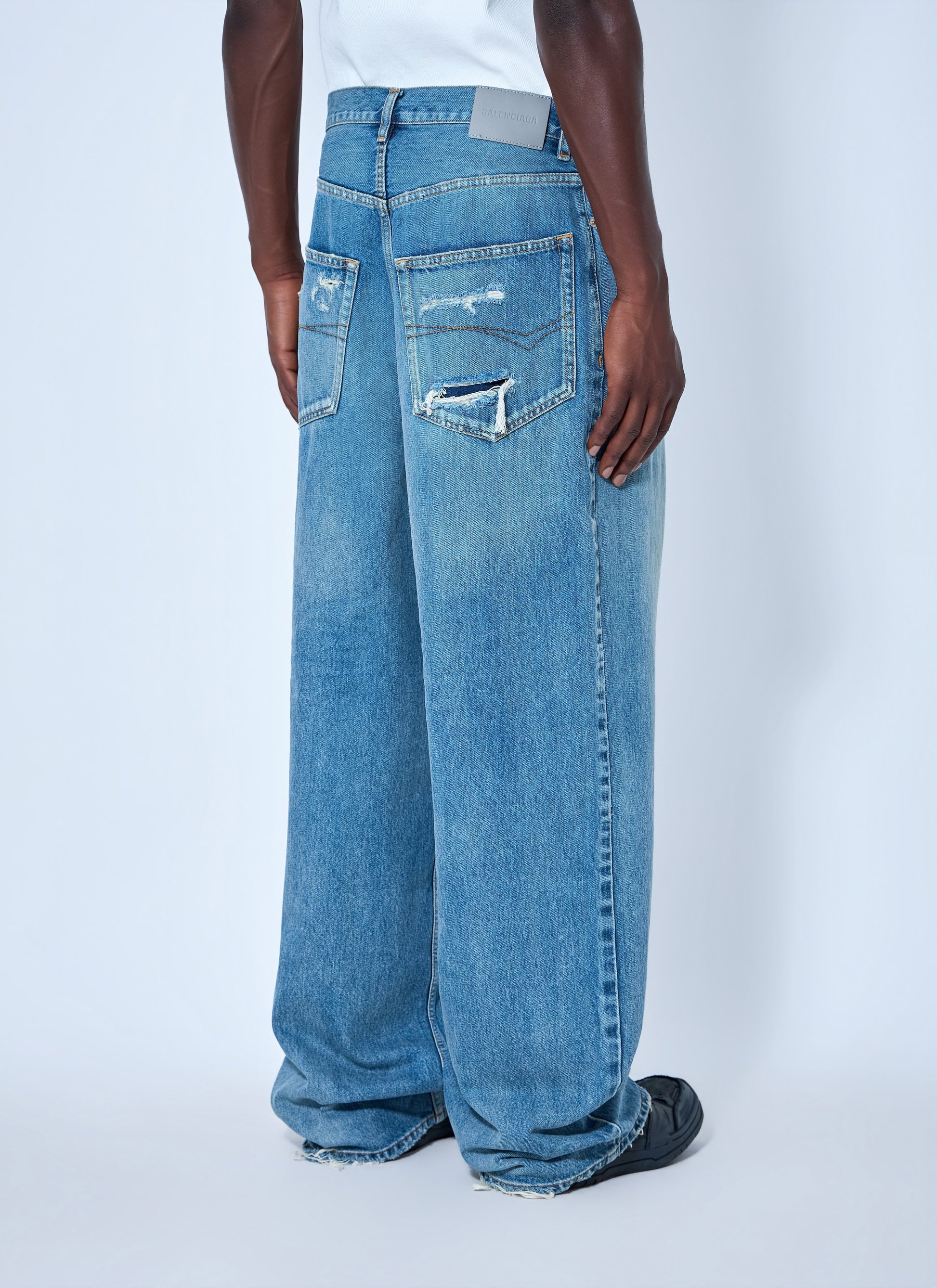 Balenciaga Men Baggy Fit Japanese Twill Jeans BALENCIAGA