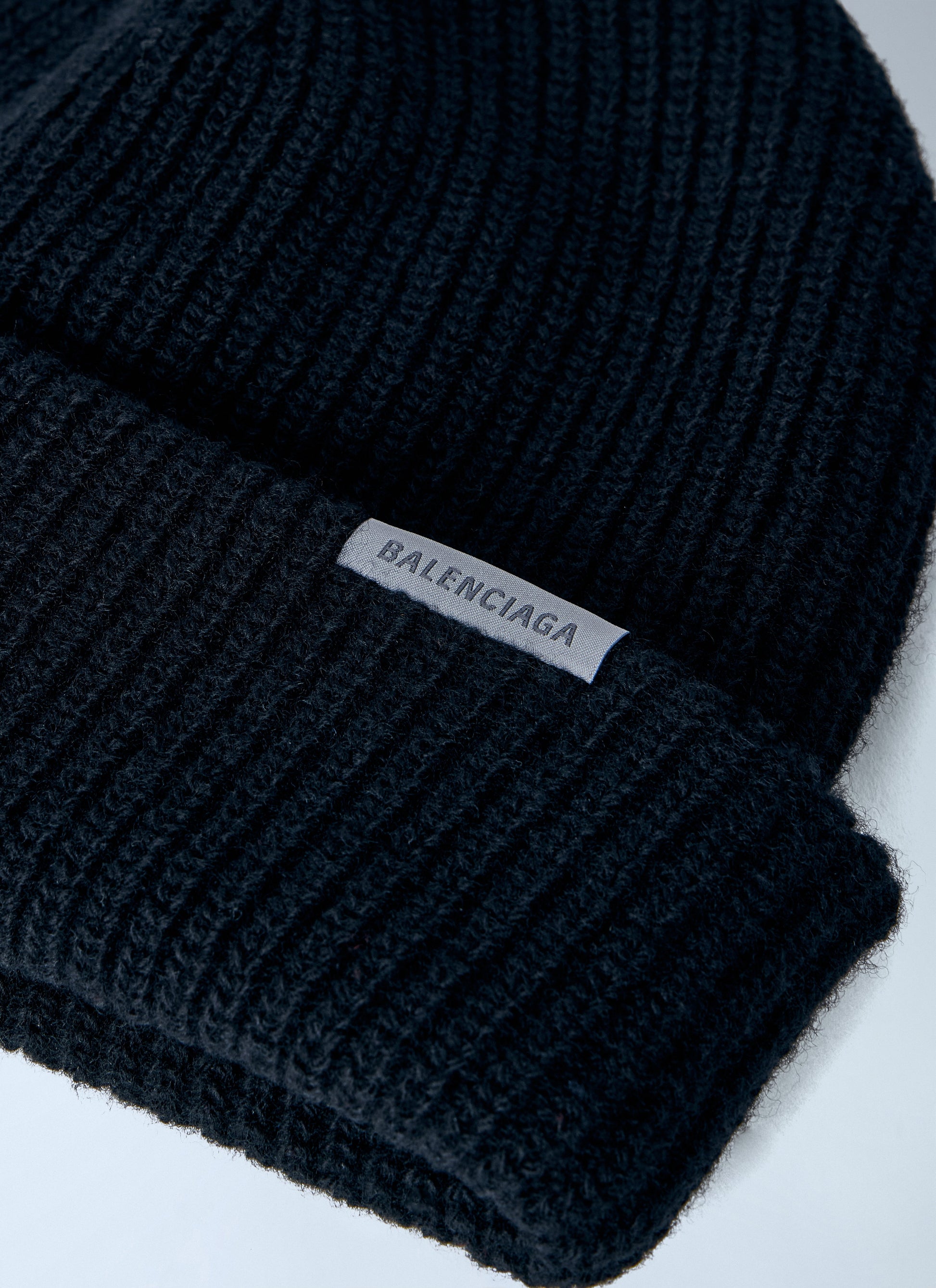 Balenciaga Men Ribbed Knit Beanie BALENCIAGA