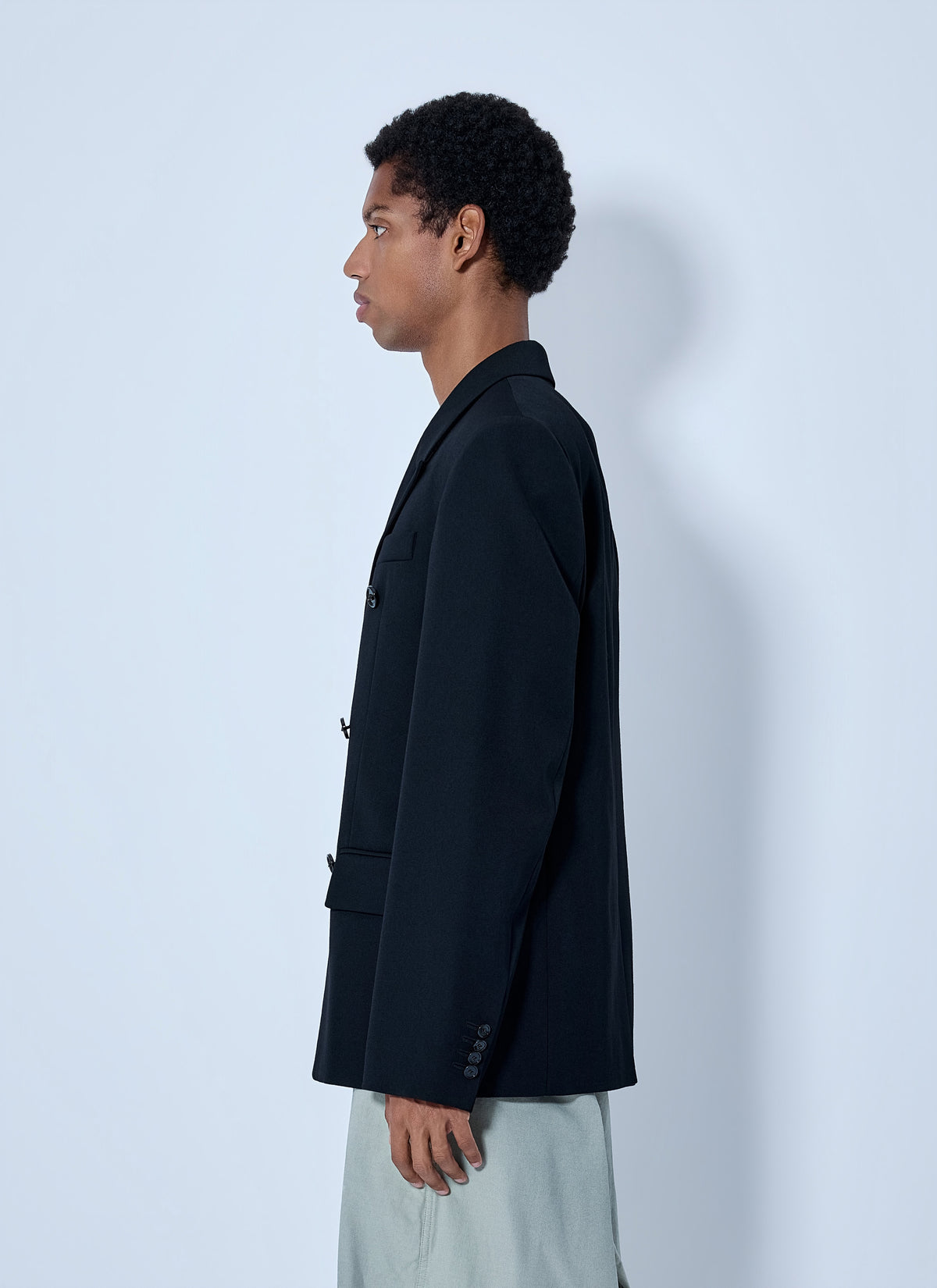 Balenciaga Men Double-Breasted Tailored Wool Twill Blazer BALENCIAGA