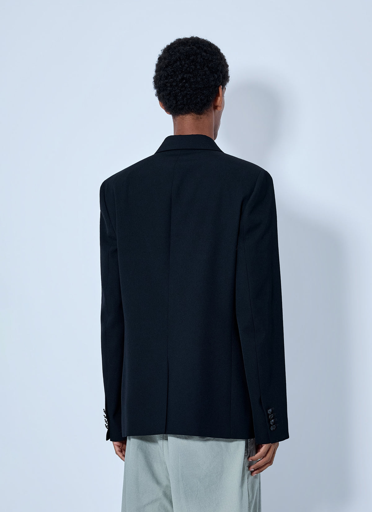 Balenciaga Men Double-Breasted Tailored Wool Twill Blazer BALENCIAGA