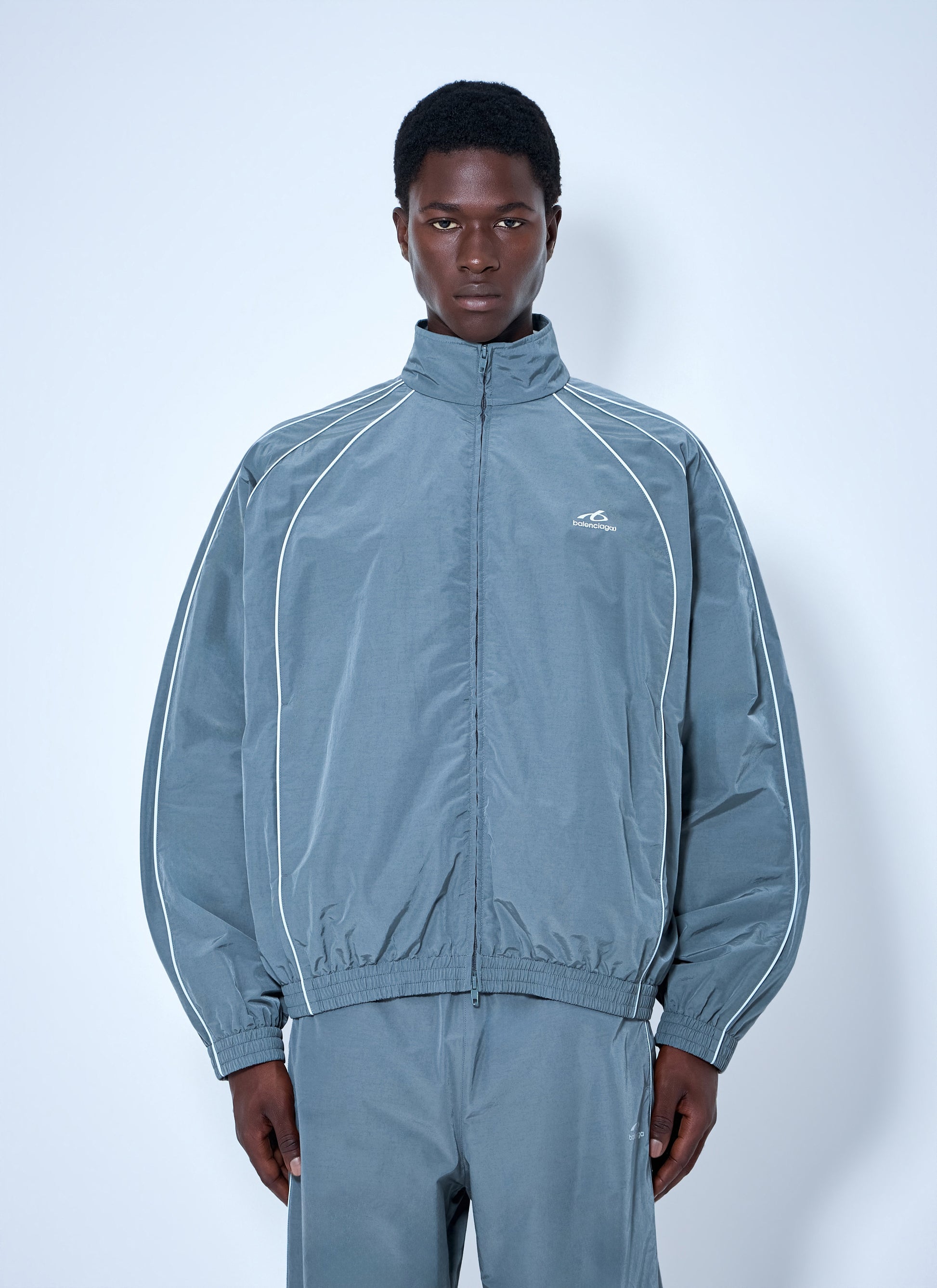 Balenciaga Men Zip-Front Track Jacket BALENCIAGA