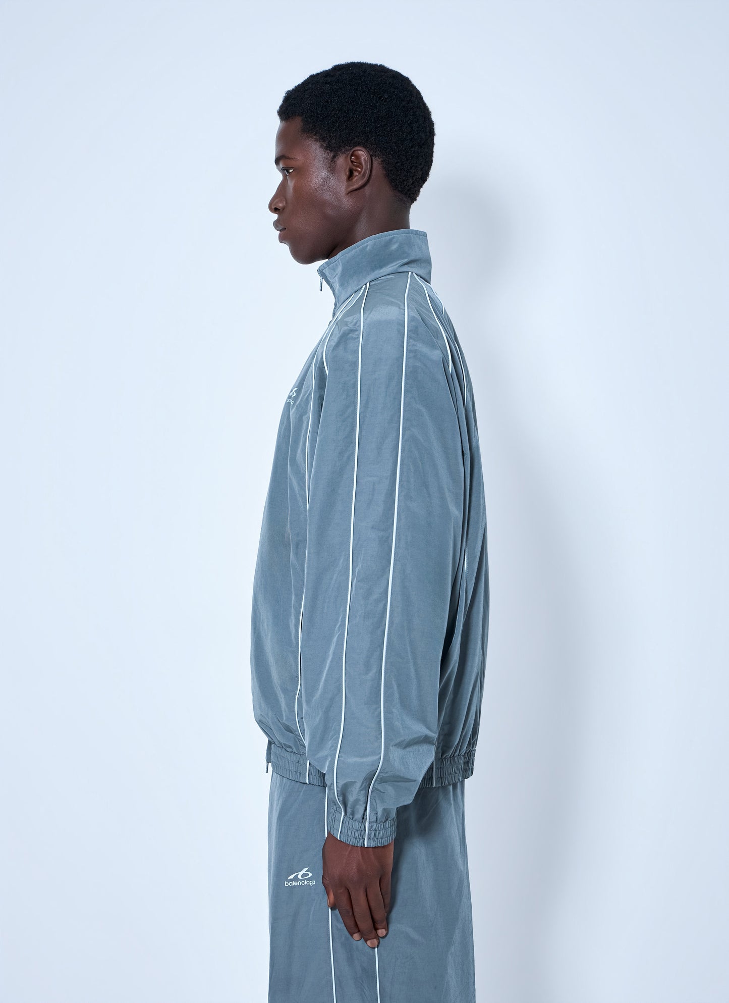 Balenciaga Men Zip-Front Track Jacket BALENCIAGA