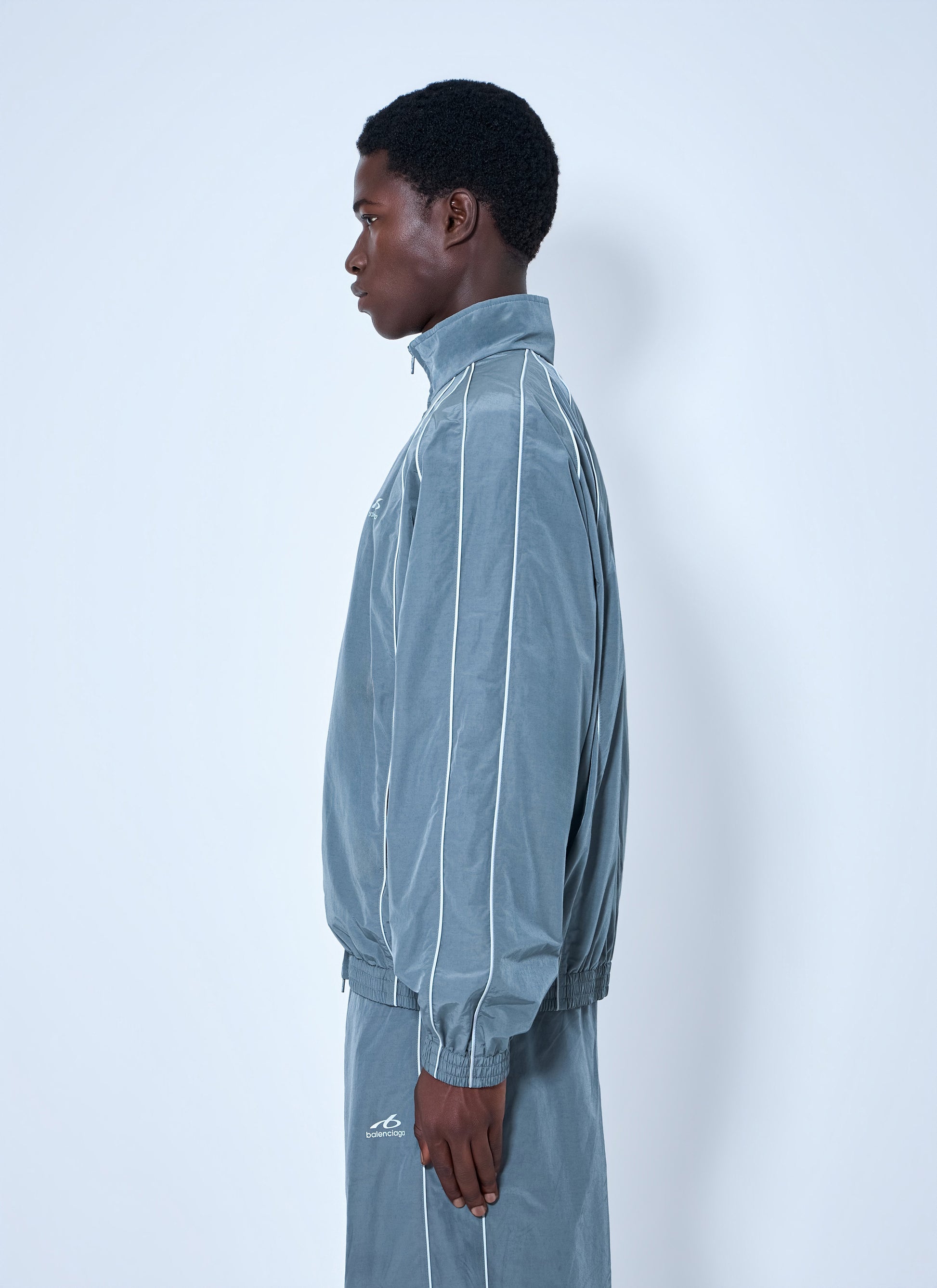Balenciaga Men Zip-Front Track Jacket BALENCIAGA