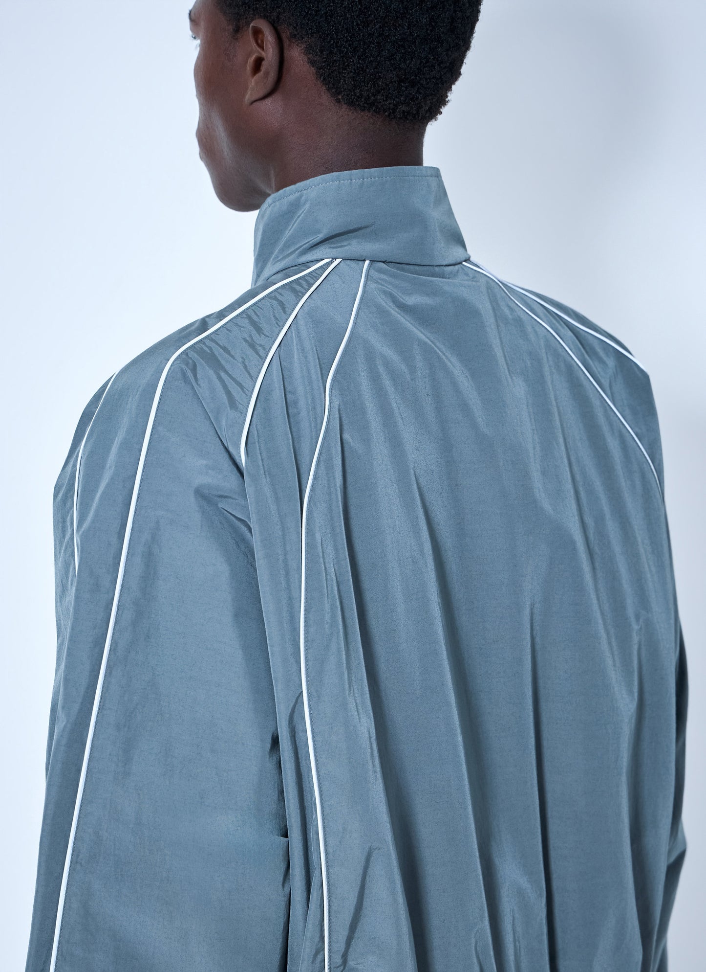 Balenciaga Men Zip-Front Track Jacket BALENCIAGA