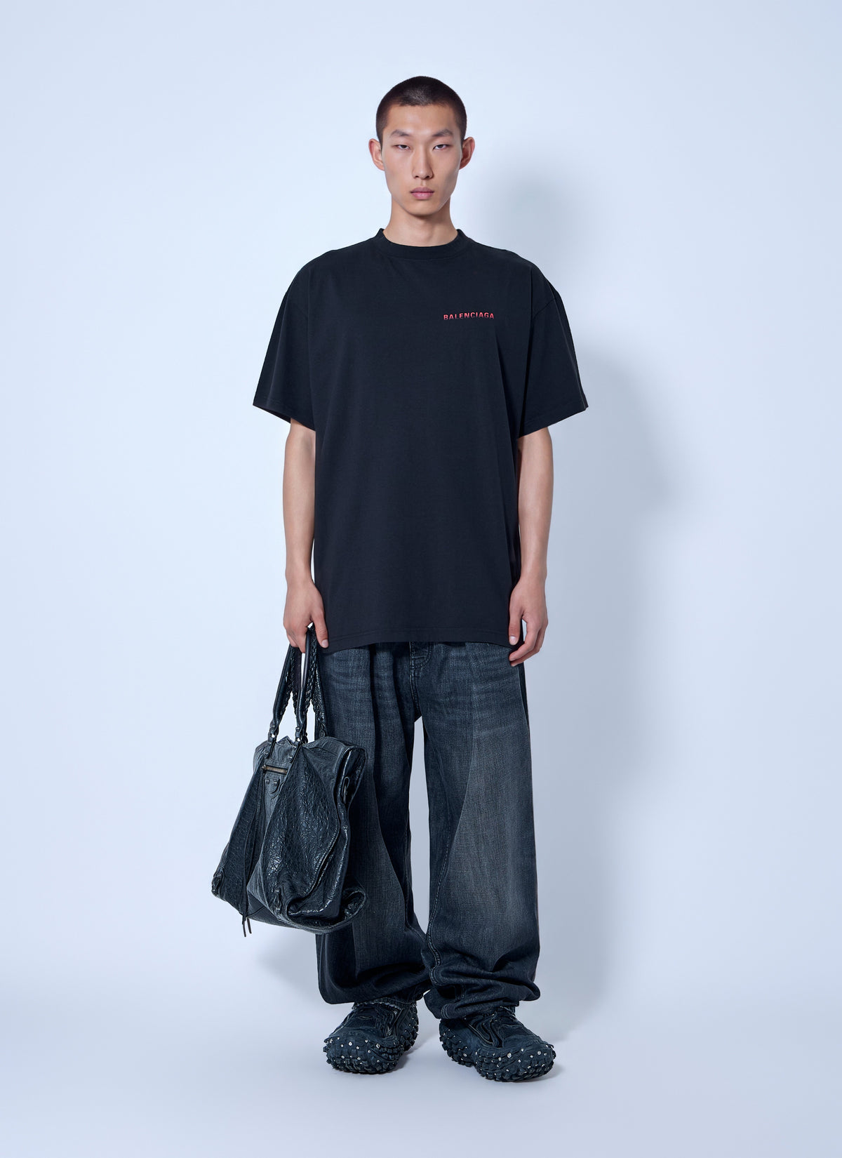 Balenciaga Men Pleated Baggy Jeans BALENCIAGA