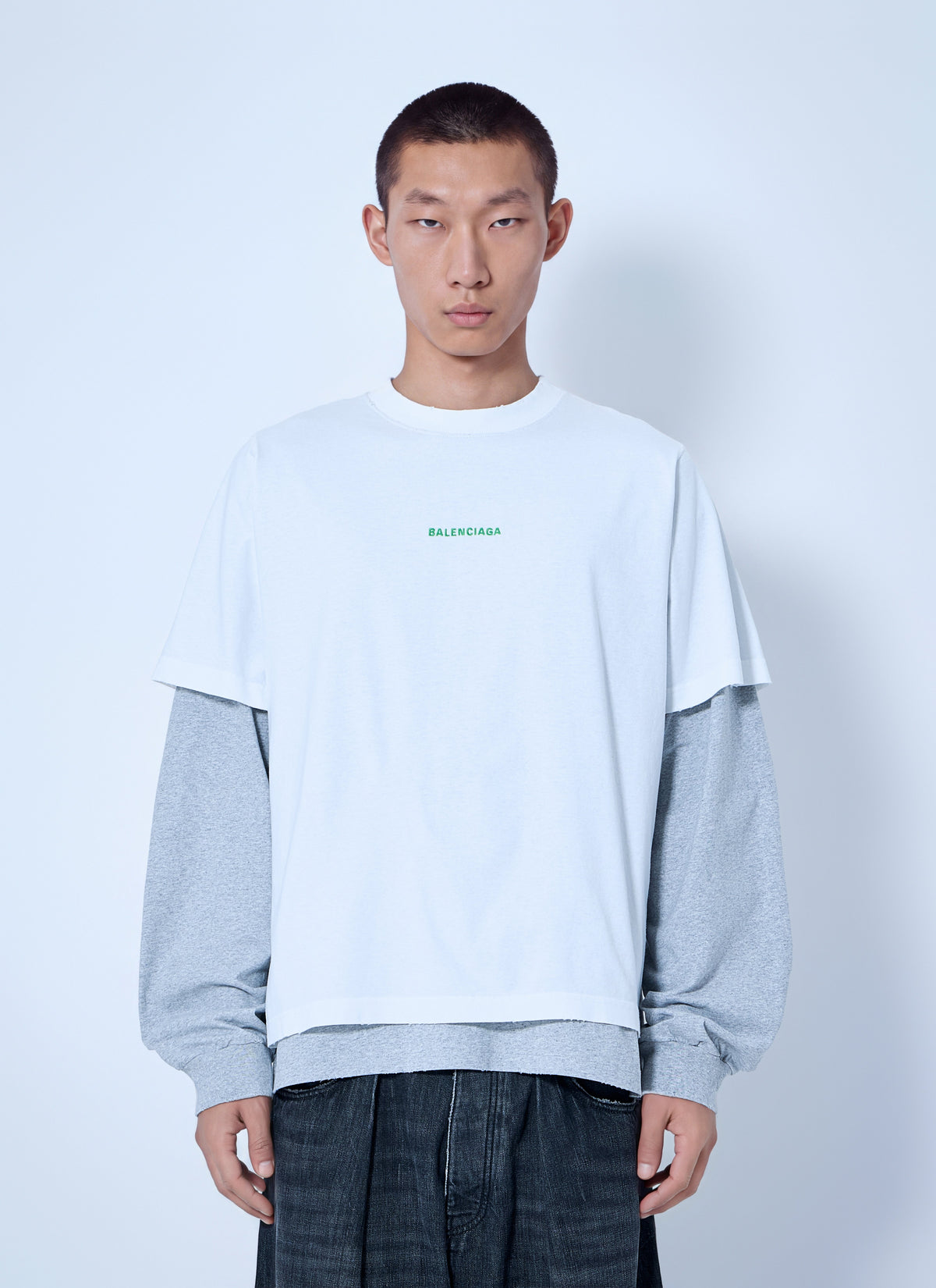 Balenciaga Men Hybrid Double T-Shirt BALENCIAGA