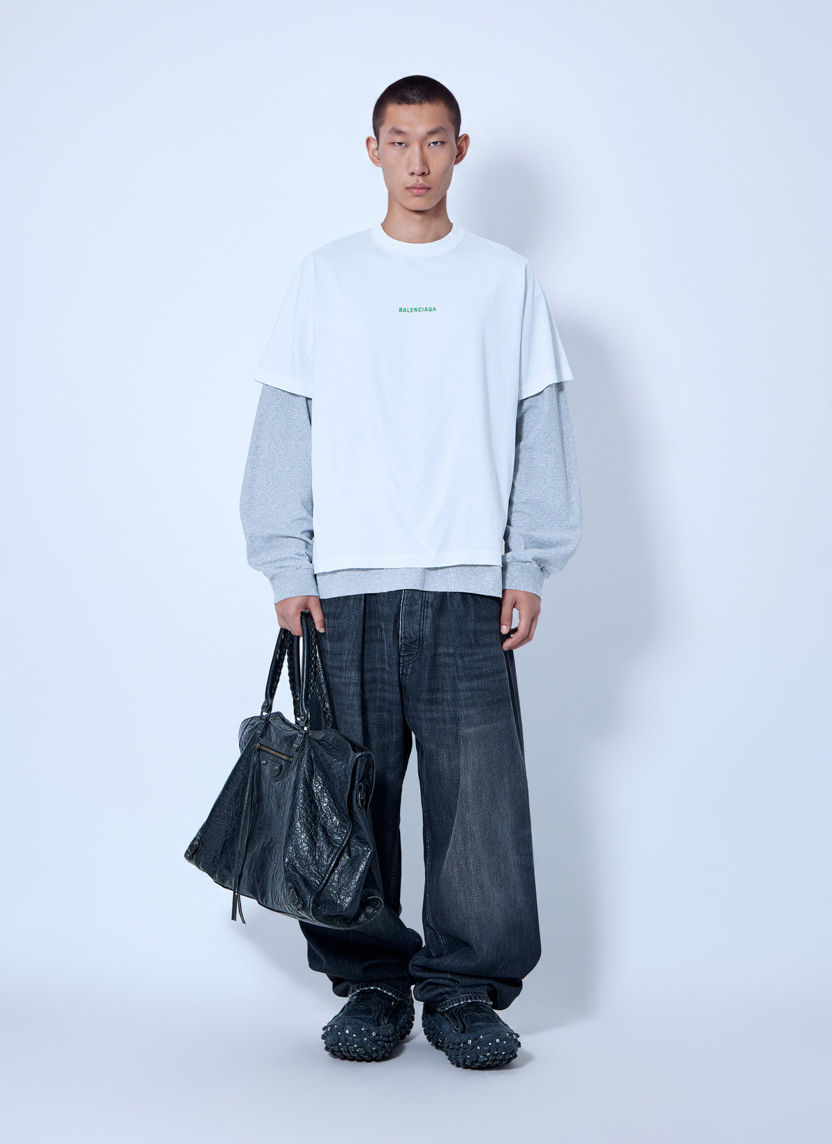 Balenciaga Men Hybrid Double T-Shirt BALENCIAGA