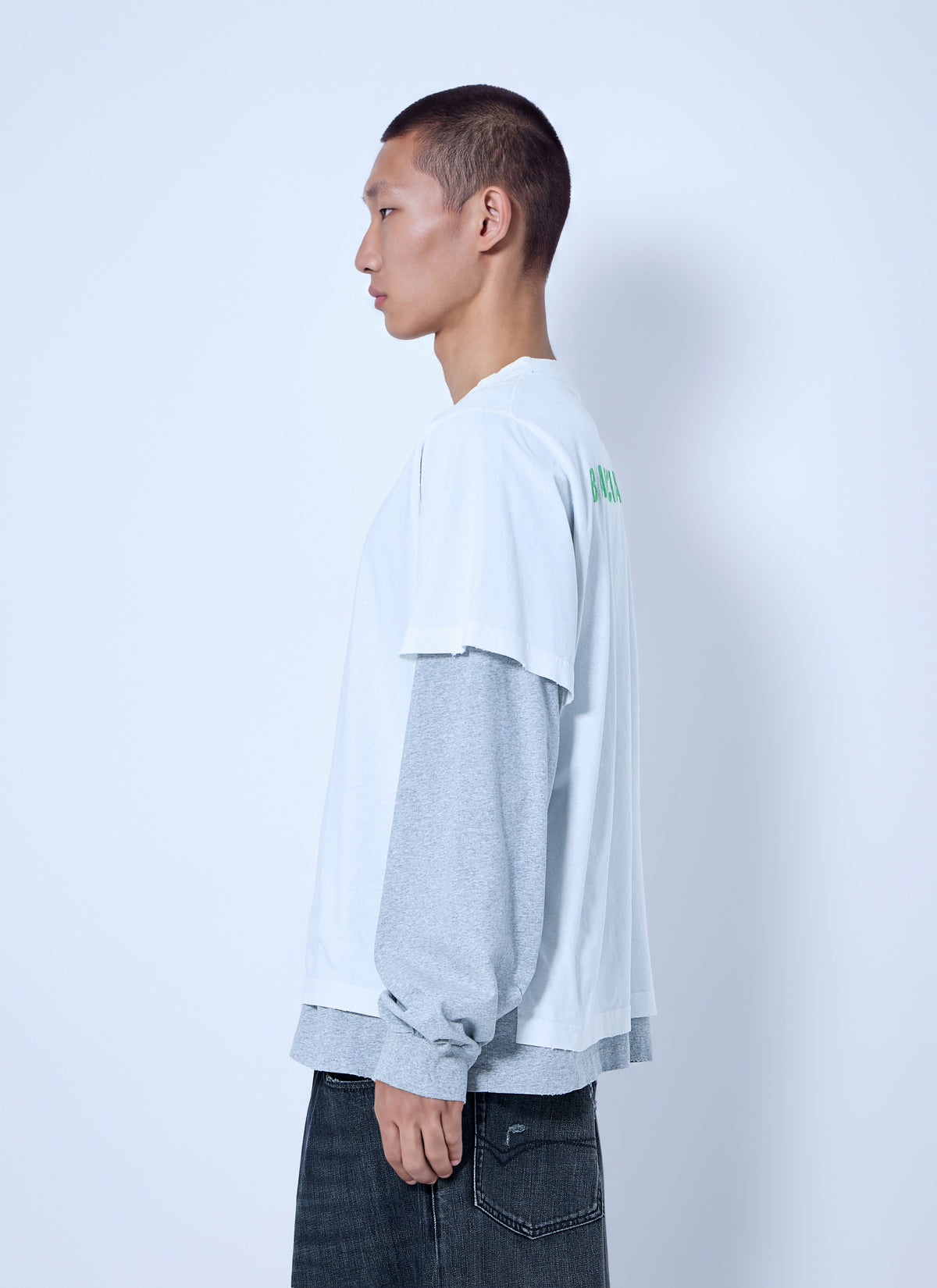 Balenciaga Men Hybrid Double T-Shirt BALENCIAGA