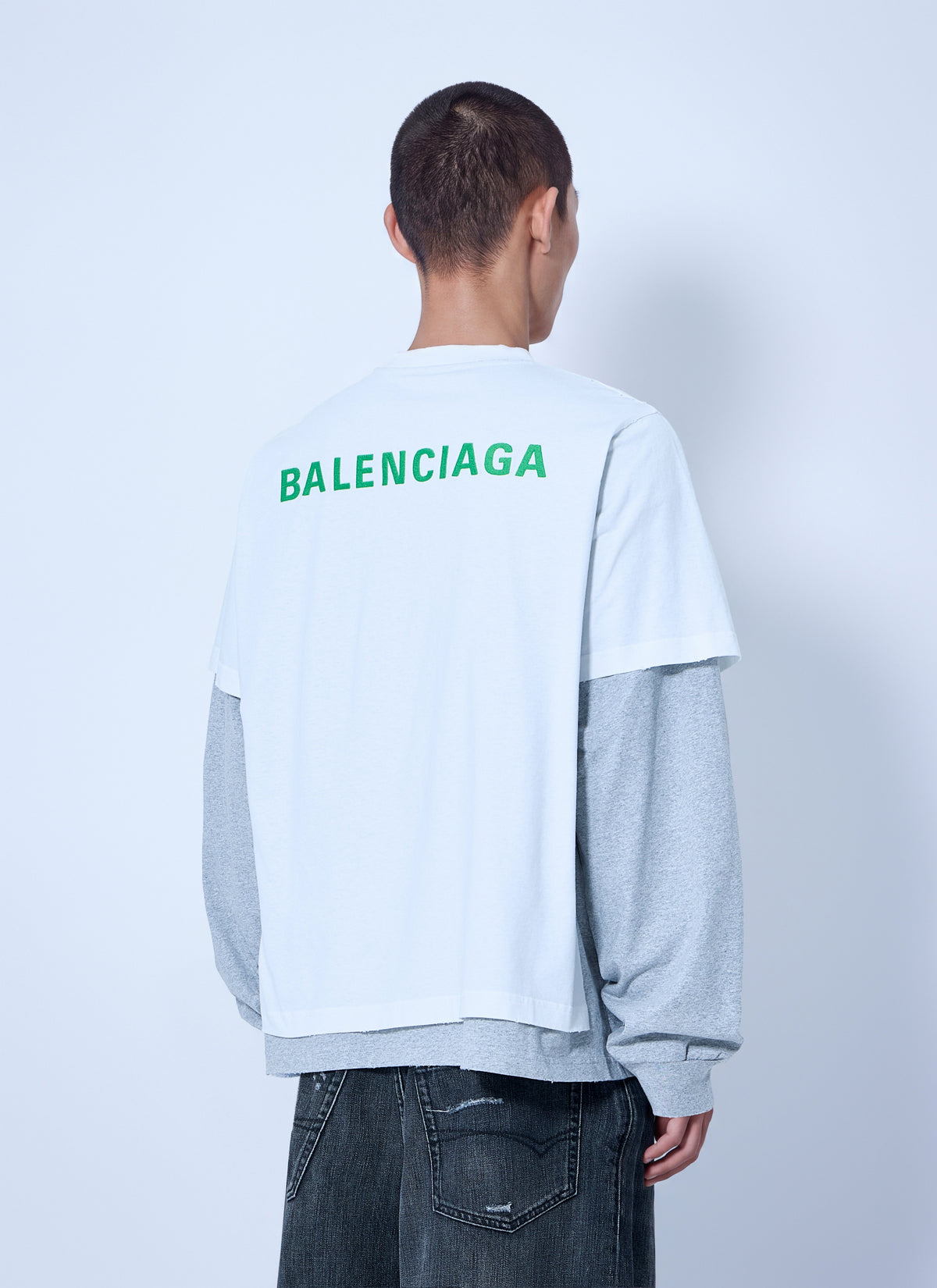 Balenciaga Men Hybrid Double T-Shirt BALENCIAGA