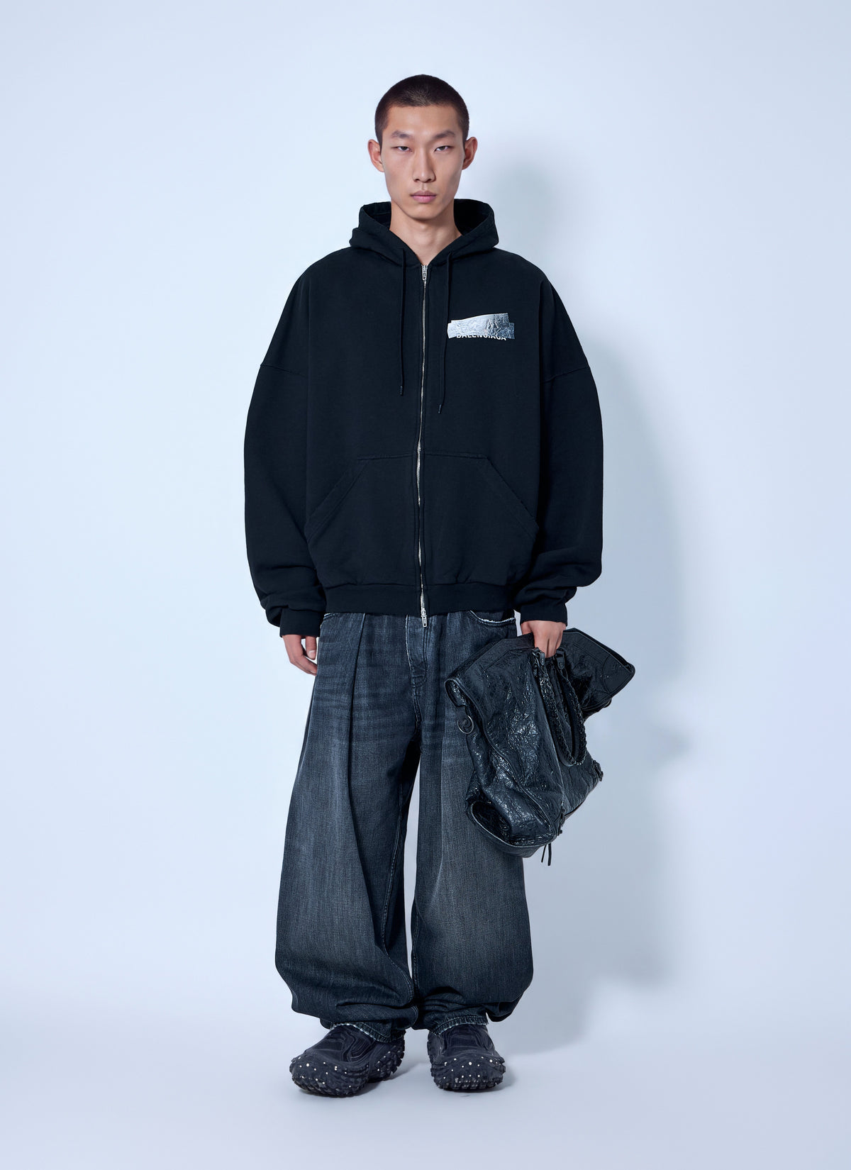 Balenciaga Men Large Zip-Up Hoodie BALENCIAGA