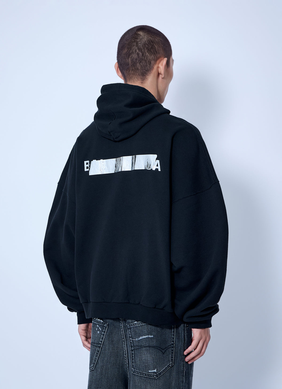 Balenciaga Men Large Zip-Up Hoodie BALENCIAGA