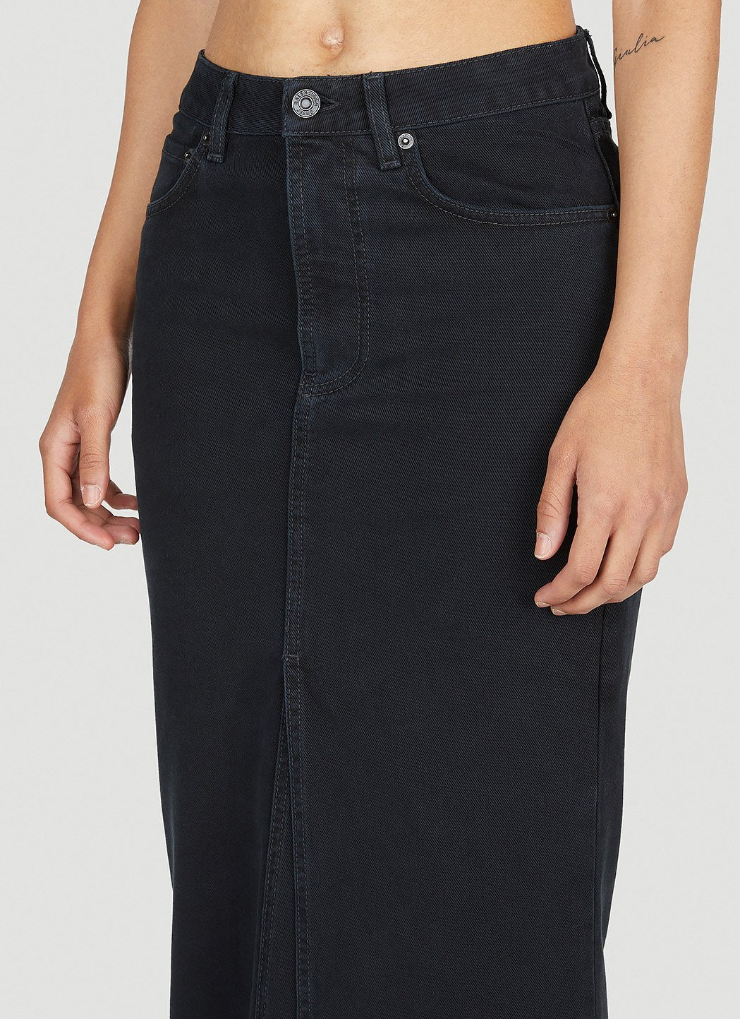 Balenciaga Women Denim Maxi Skirt BALENCIAGA