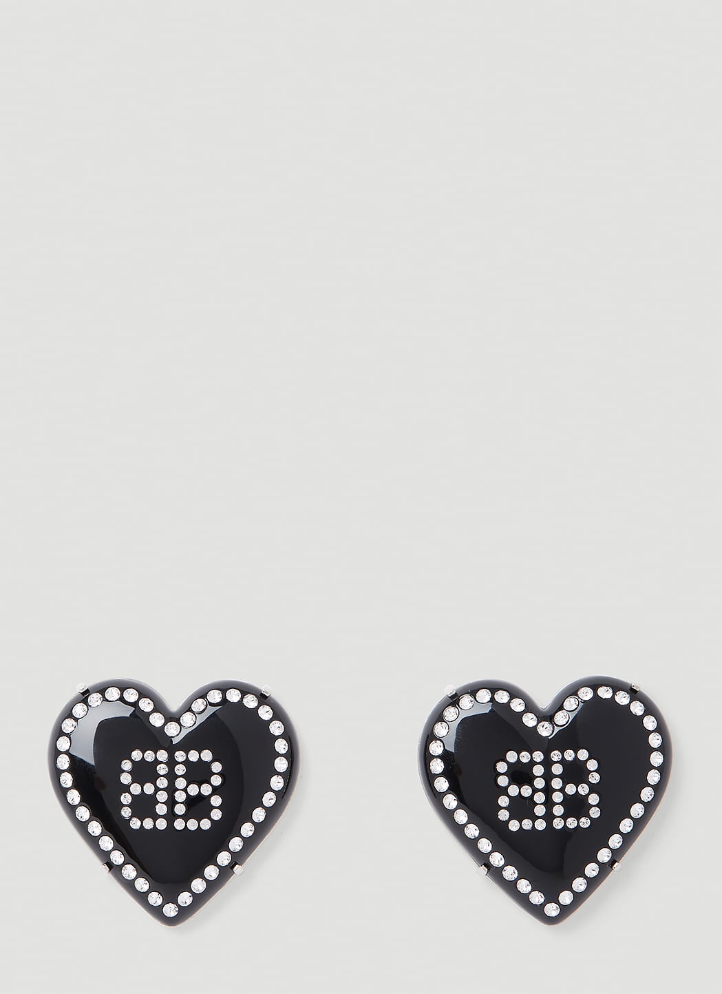 Balenciaga Women Heart Logo Earrings BALENCIAGA
