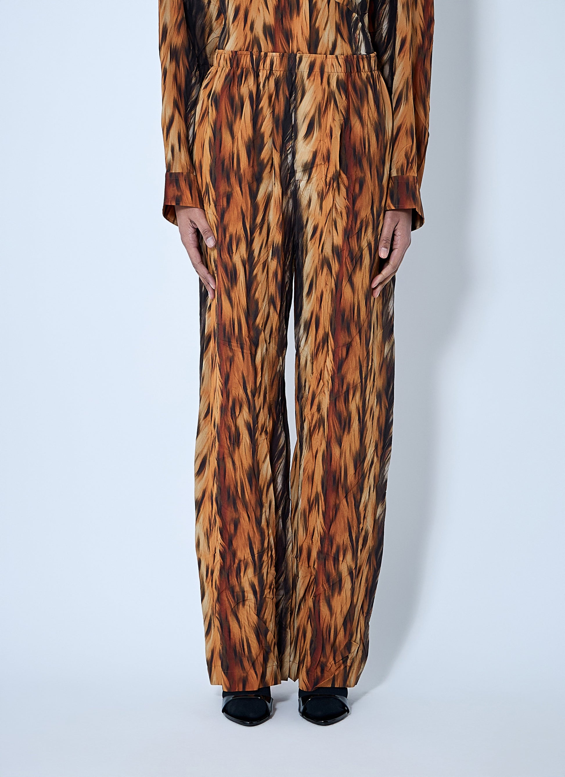 Balenciaga Women Ai Croc Silk Pants BALENCIAGA