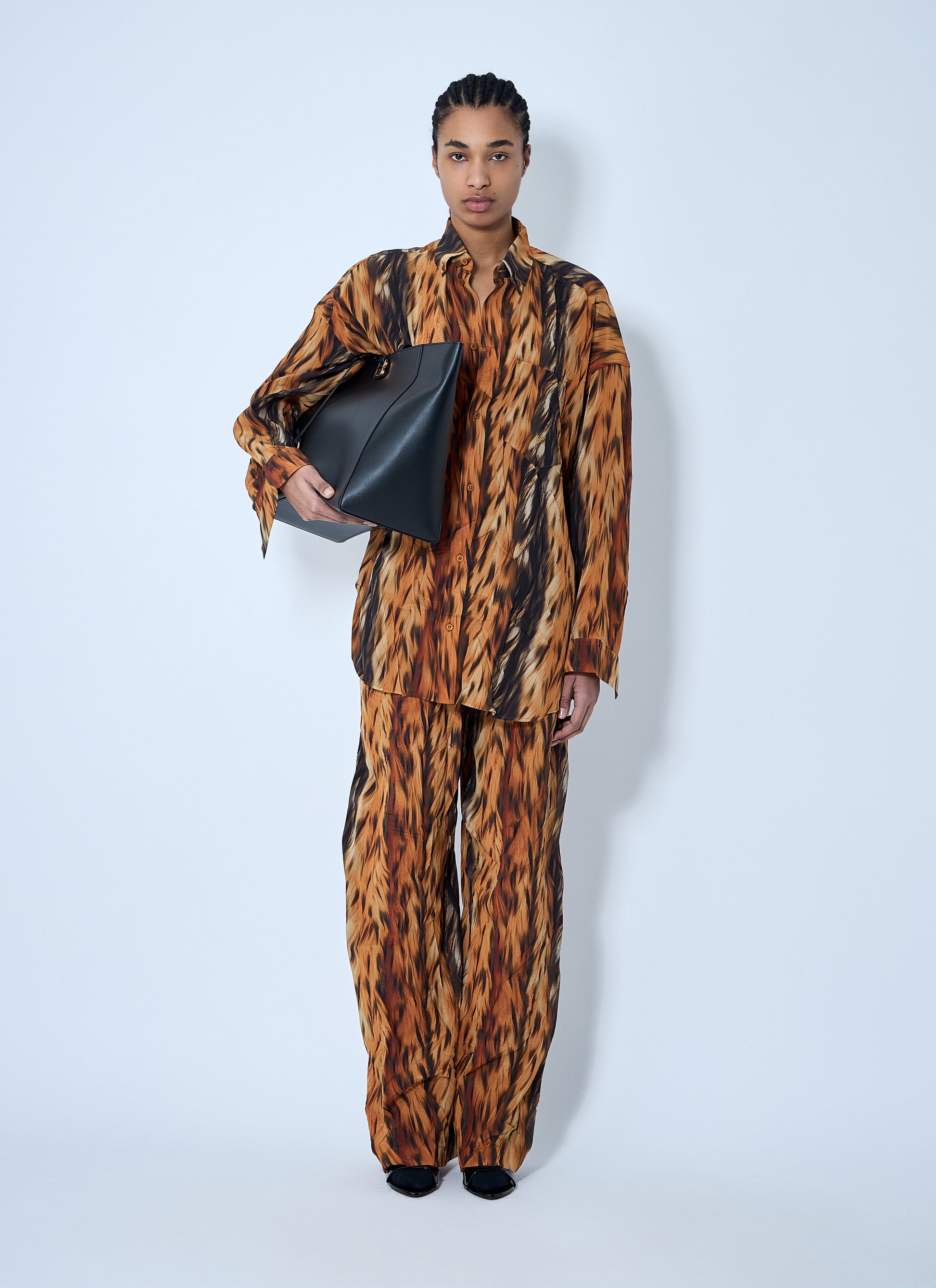Balenciaga Women Ai Croc Silk Pants BALENCIAGA