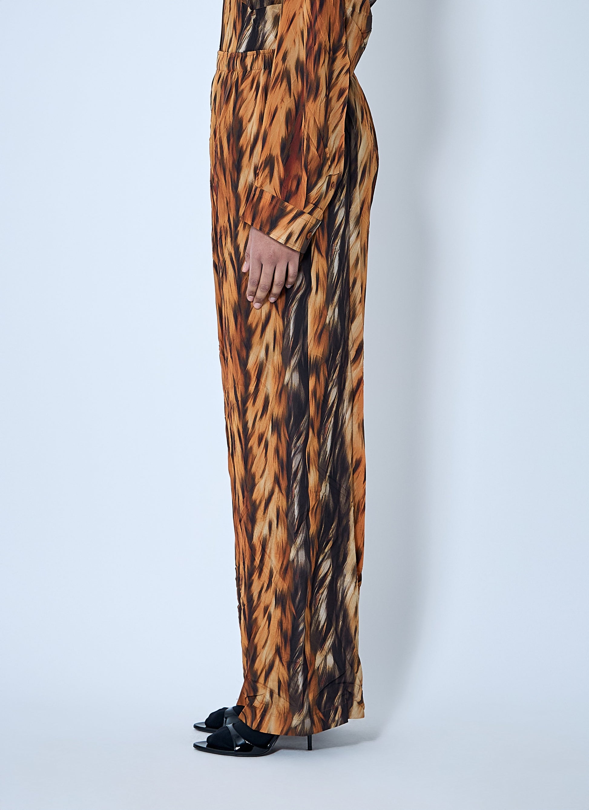 Balenciaga Women Ai Croc Silk Pants BALENCIAGA