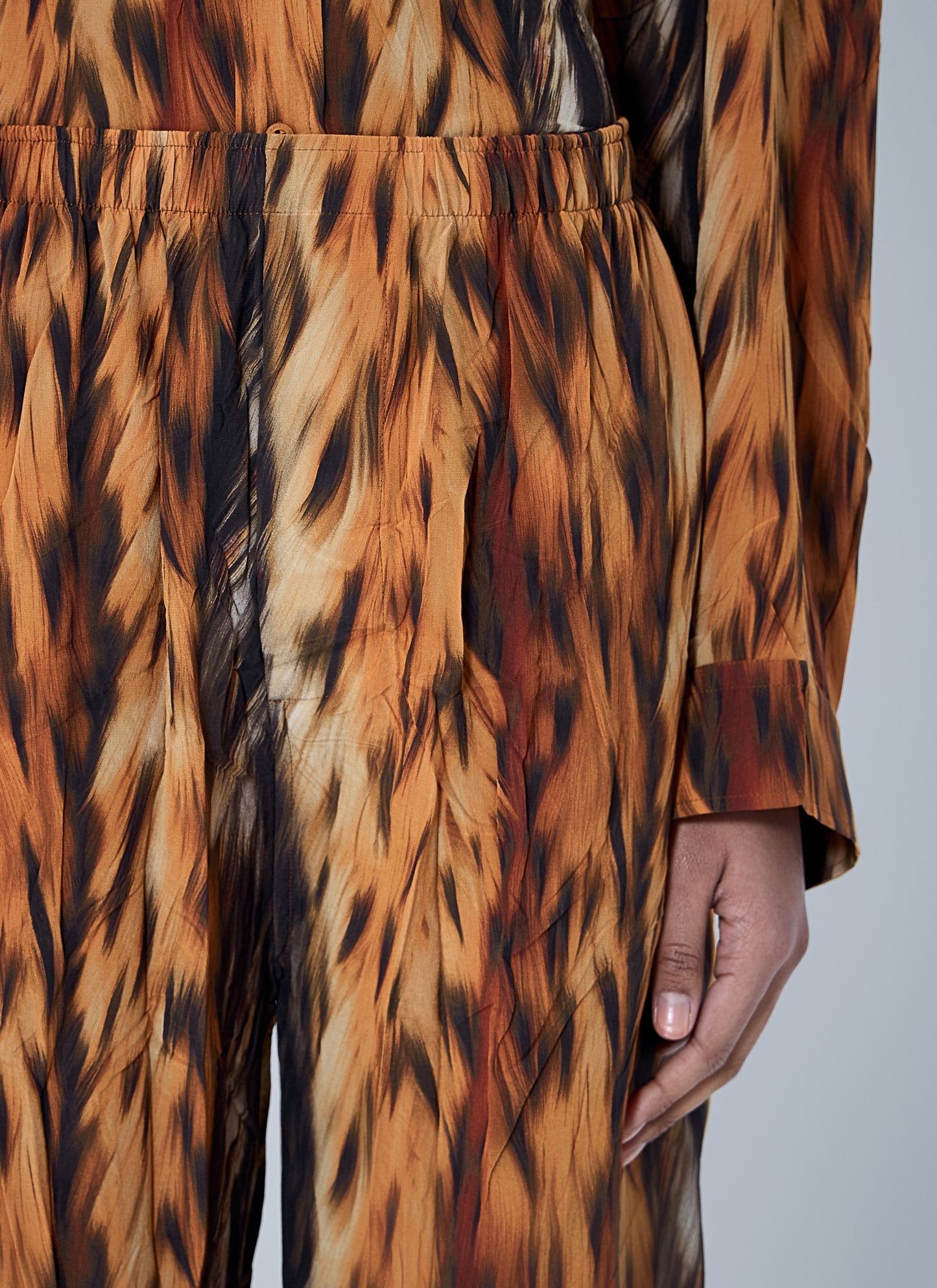 Balenciaga Women Ai Croc Silk Pants BALENCIAGA