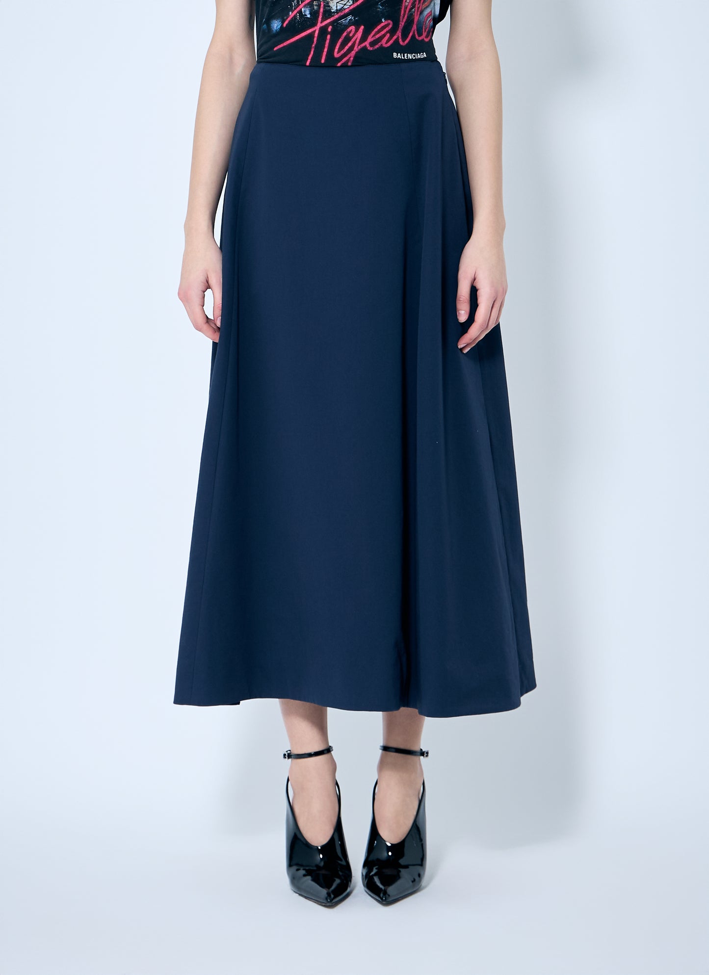 Balenciaga Women Cotton Midi Skirt BALENCIAGA