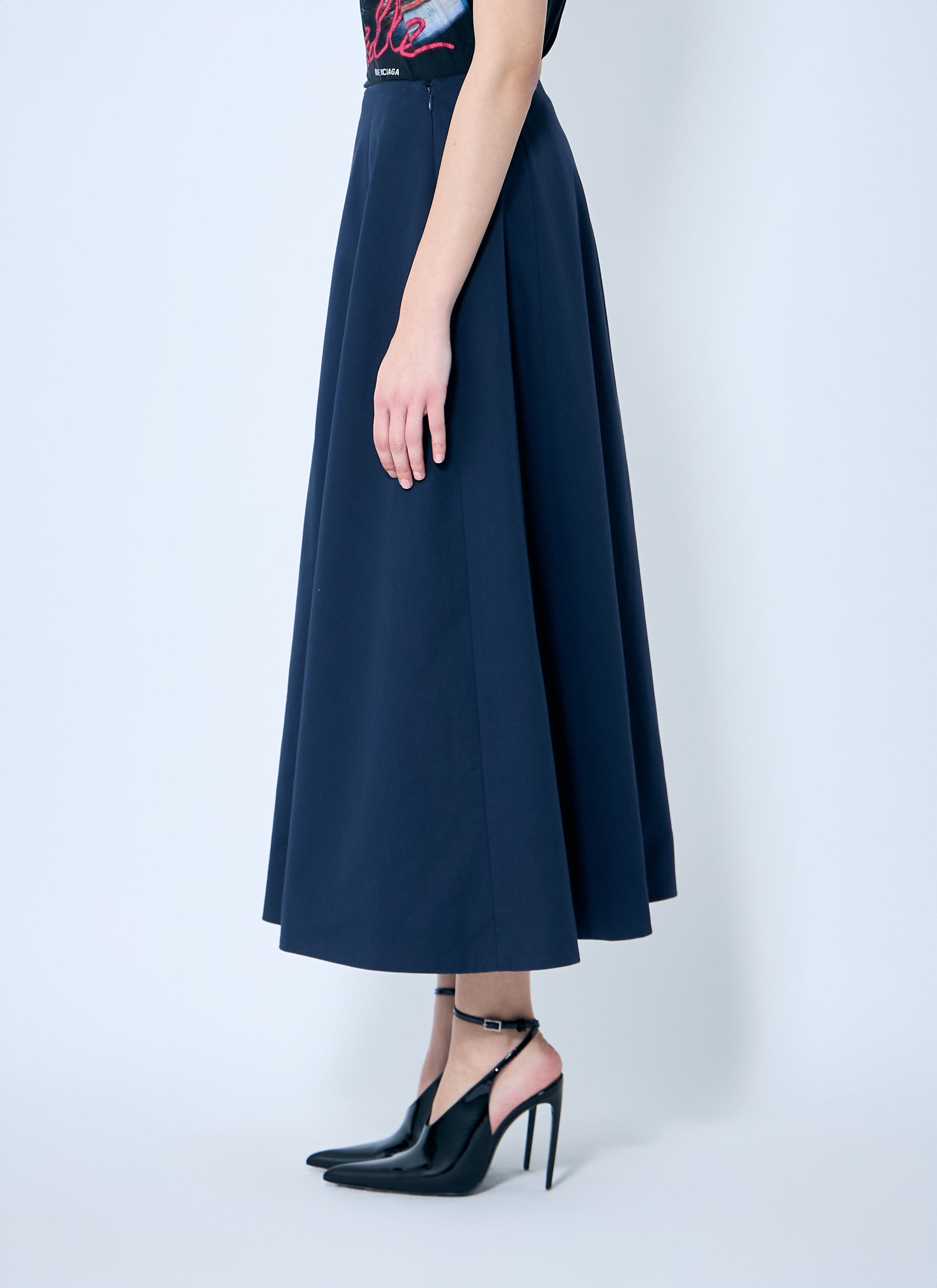 Balenciaga Women Cotton Midi Skirt BALENCIAGA