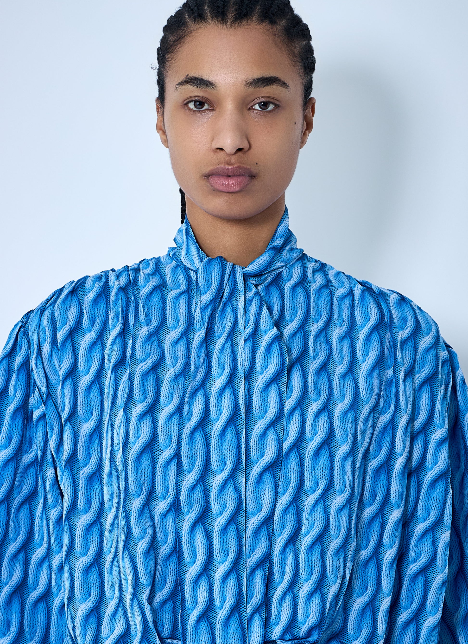 Balenciaga Women Double Sleeve Pleated Dress BALENCIAGA