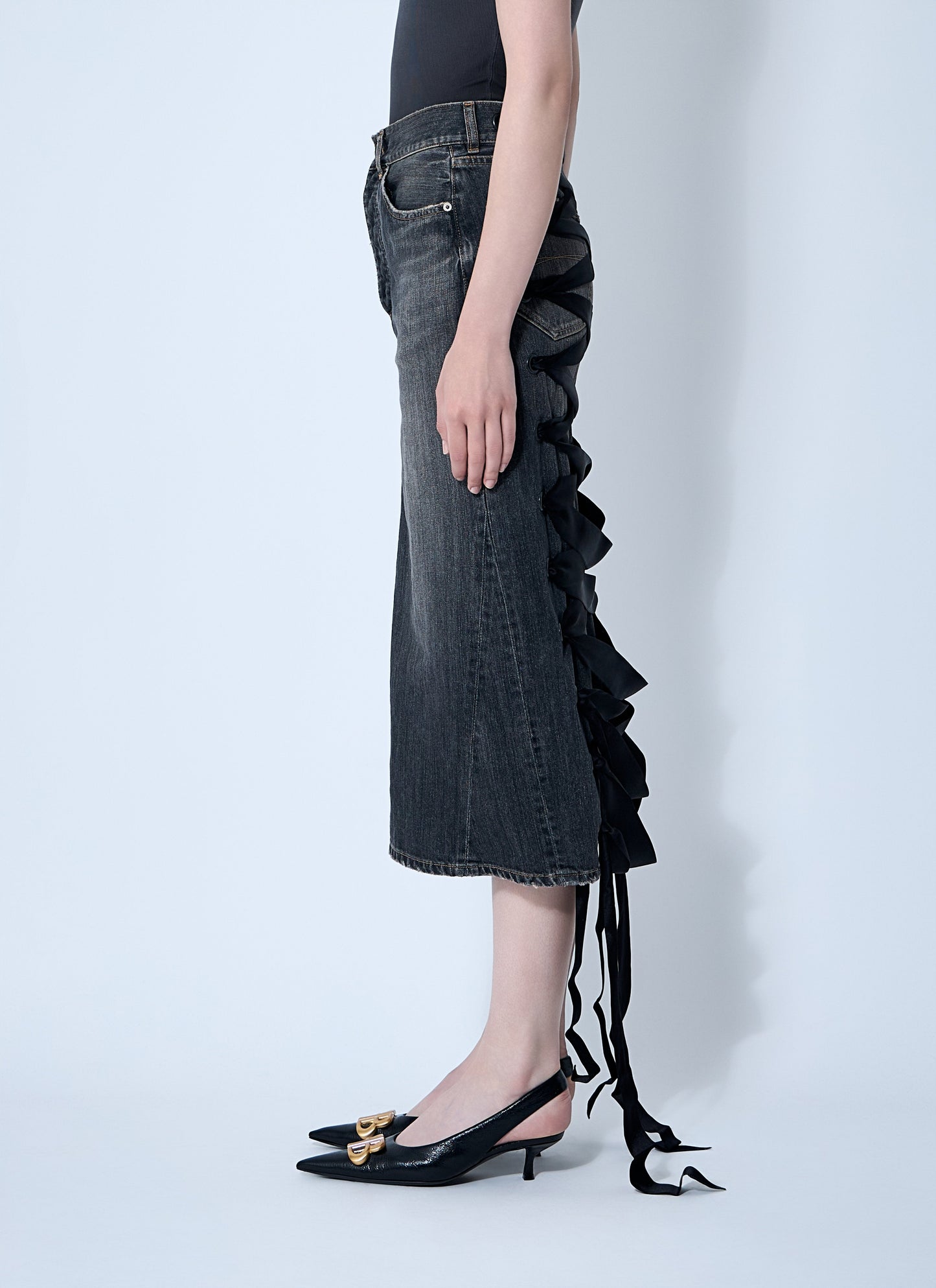 Balenciaga Women Lace-Up Skirt BALENCIAGA
