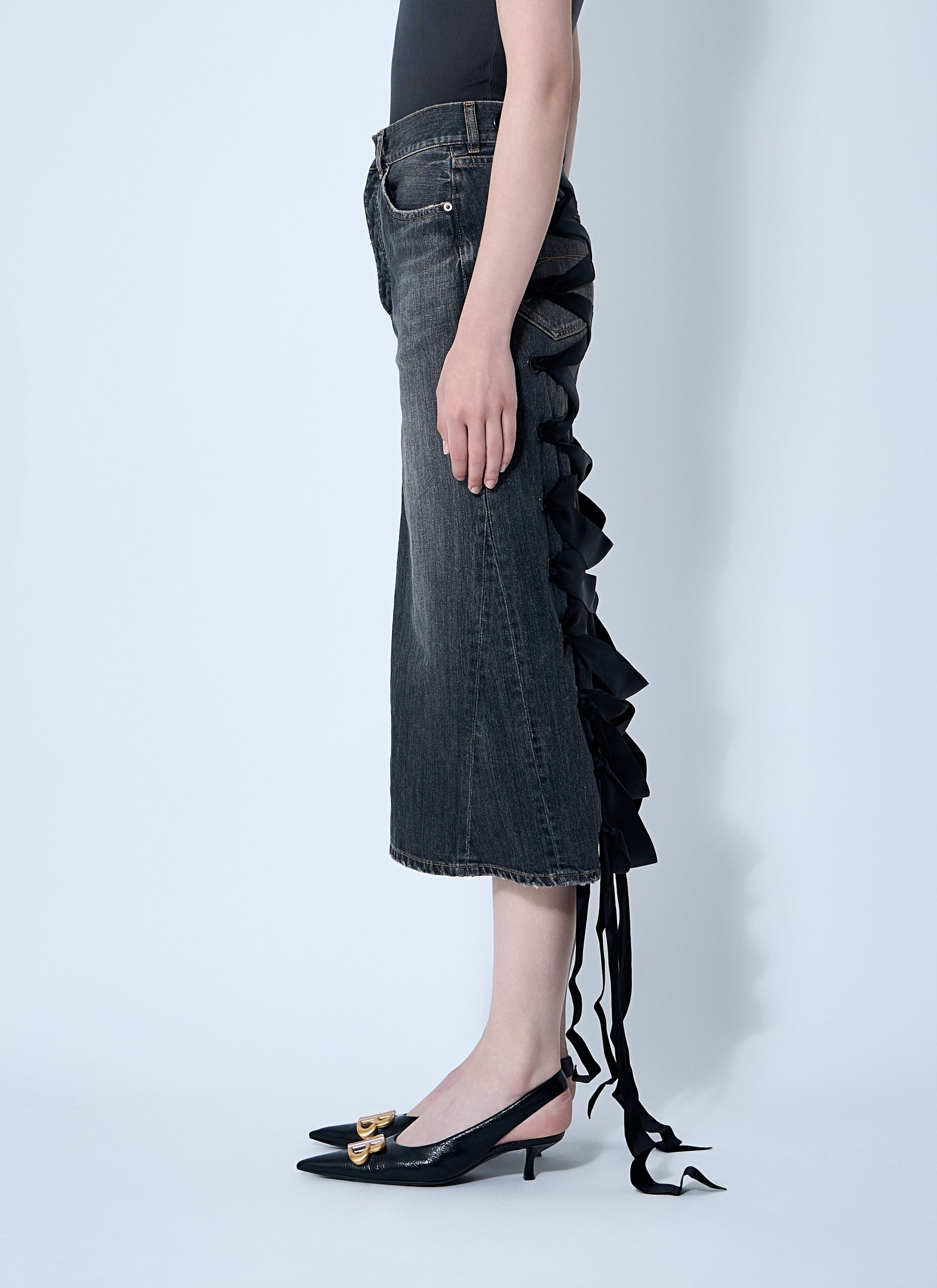 Balenciaga Women Lace-Up Skirt BALENCIAGA