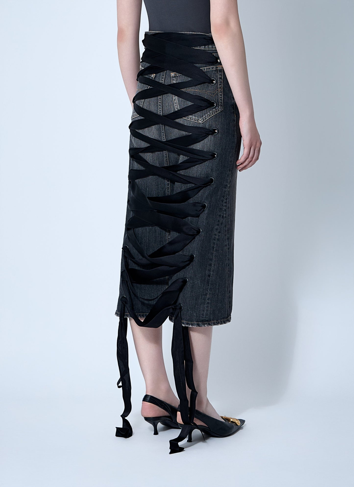 Balenciaga Women Lace-Up Skirt BALENCIAGA