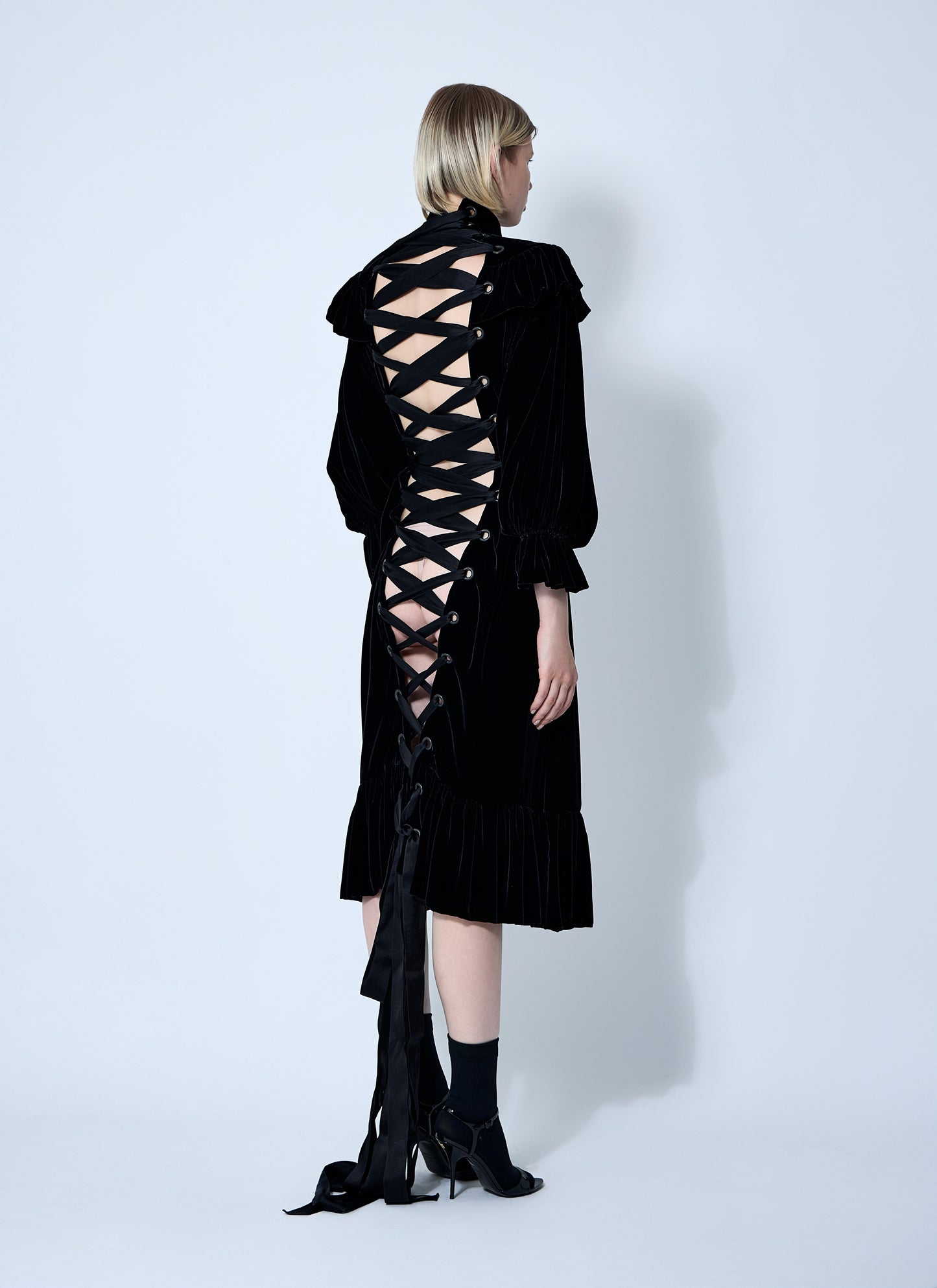 Balenciaga Women Lace-Up Dress BALENCIAGA