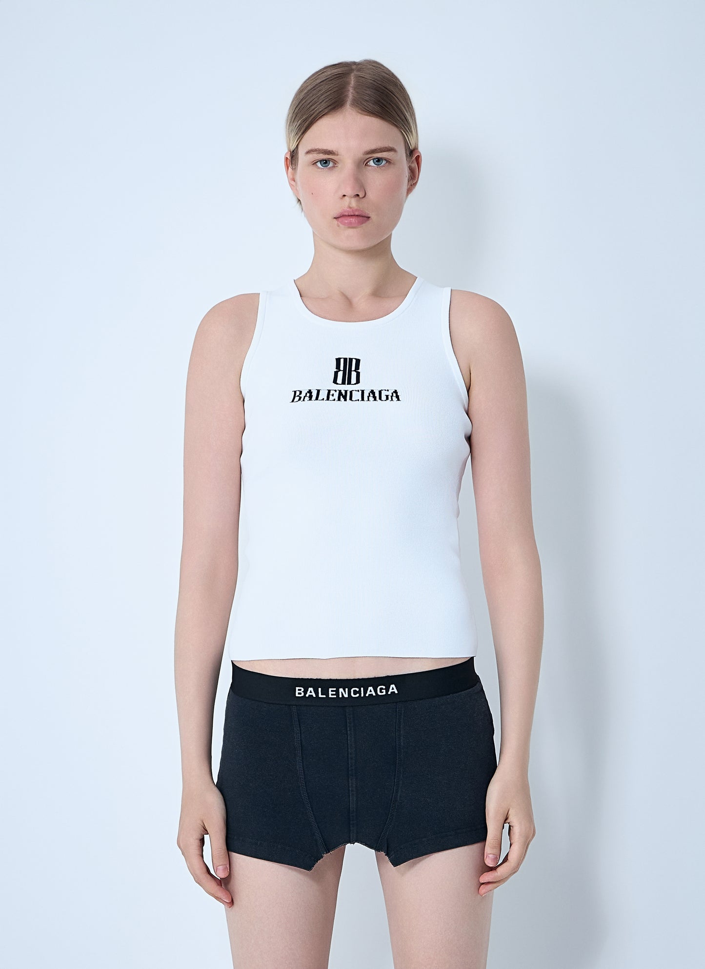 Balenciaga Women Logo Motif Tank Top BALENCIAGA
