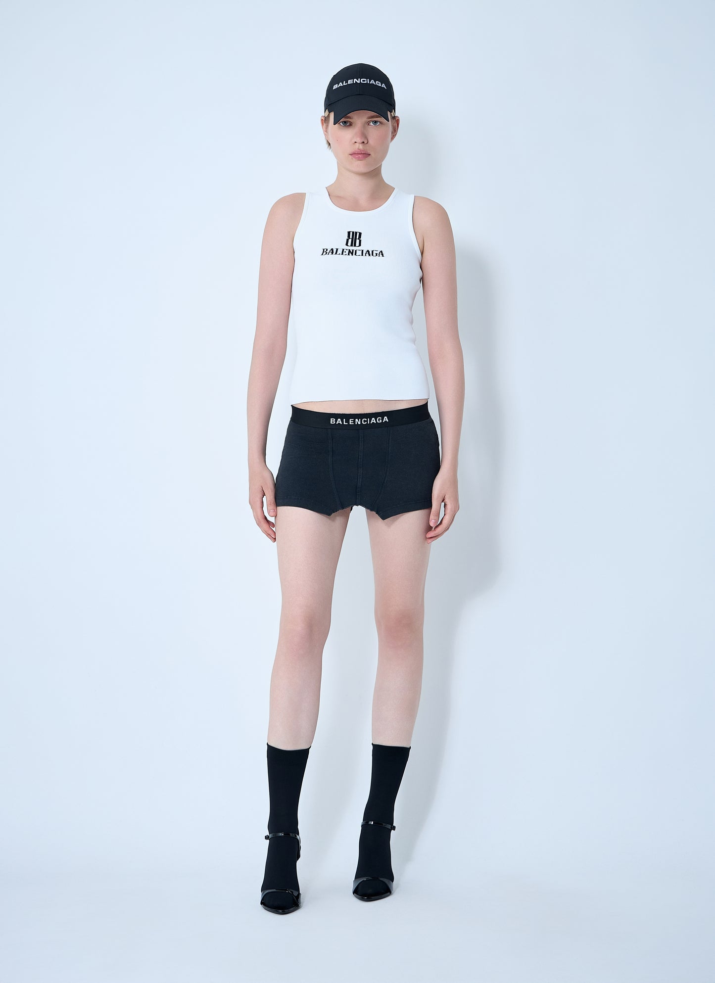Balenciaga Women Logo Motif Tank Top BALENCIAGA