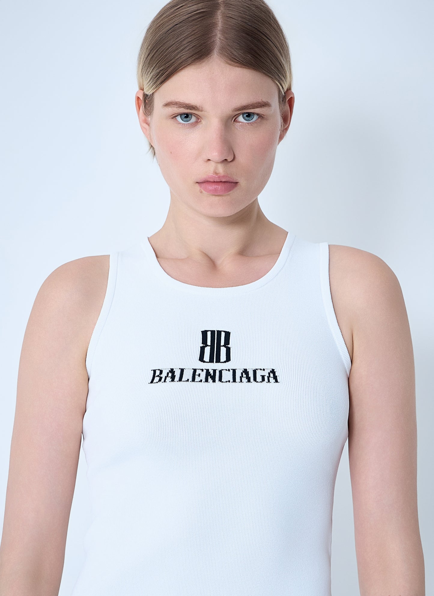 Balenciaga Women Logo Motif Tank Top BALENCIAGA