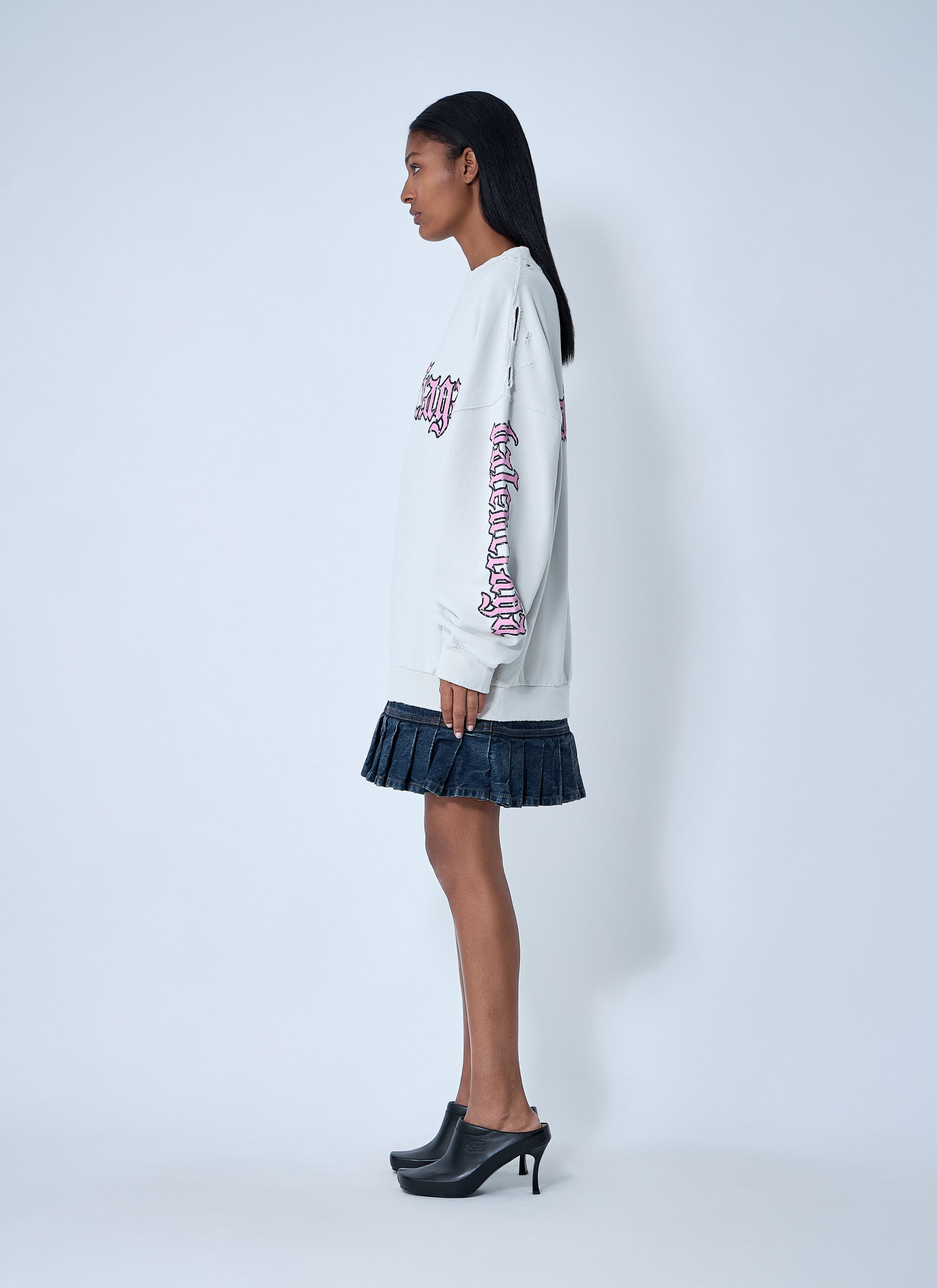 Balenciaga Women Logo Motif Sweatshirt Dress BALENCIAGA