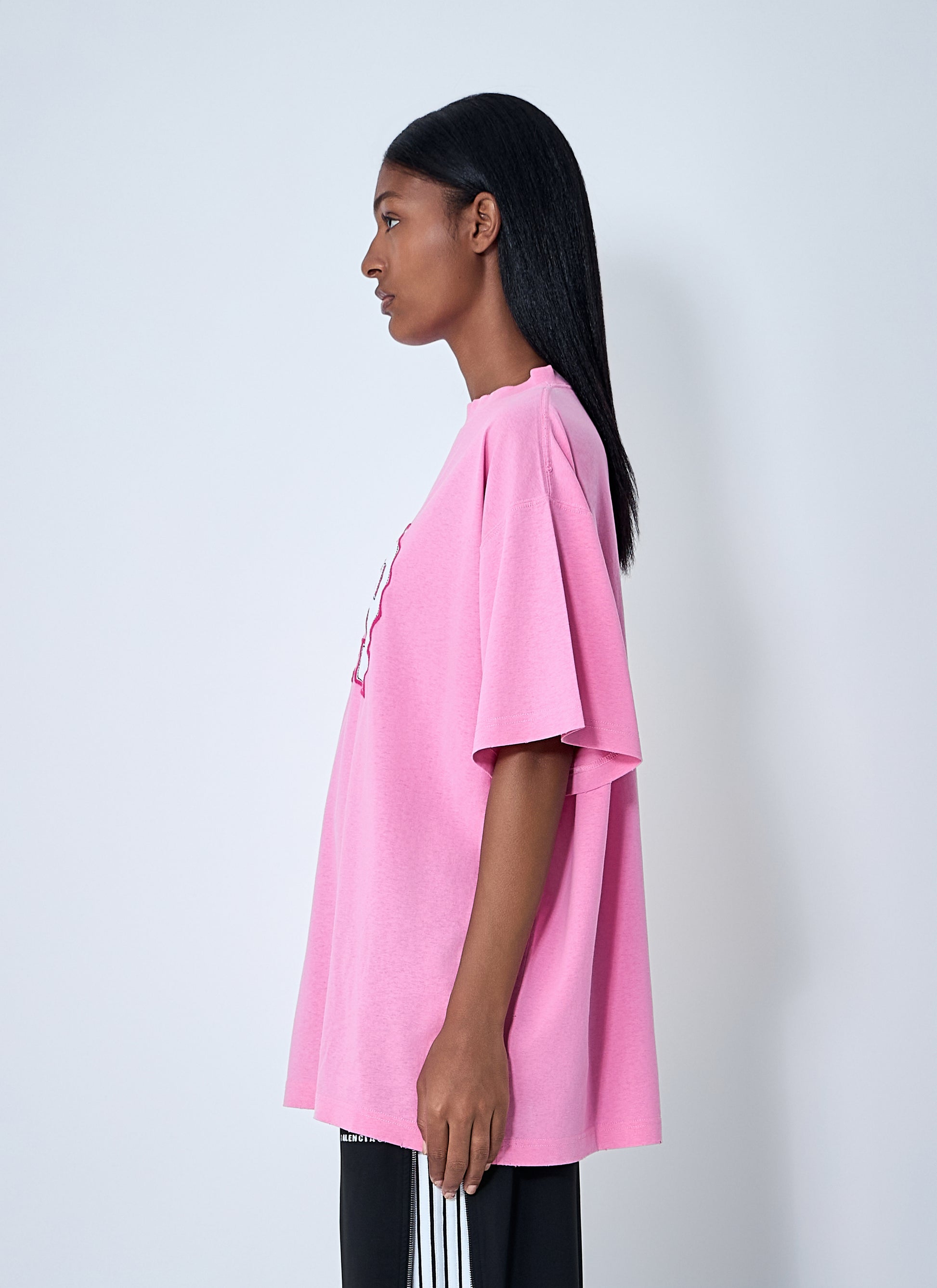Balenciaga Women Logo Motif T-Shirt BALENCIAGA
