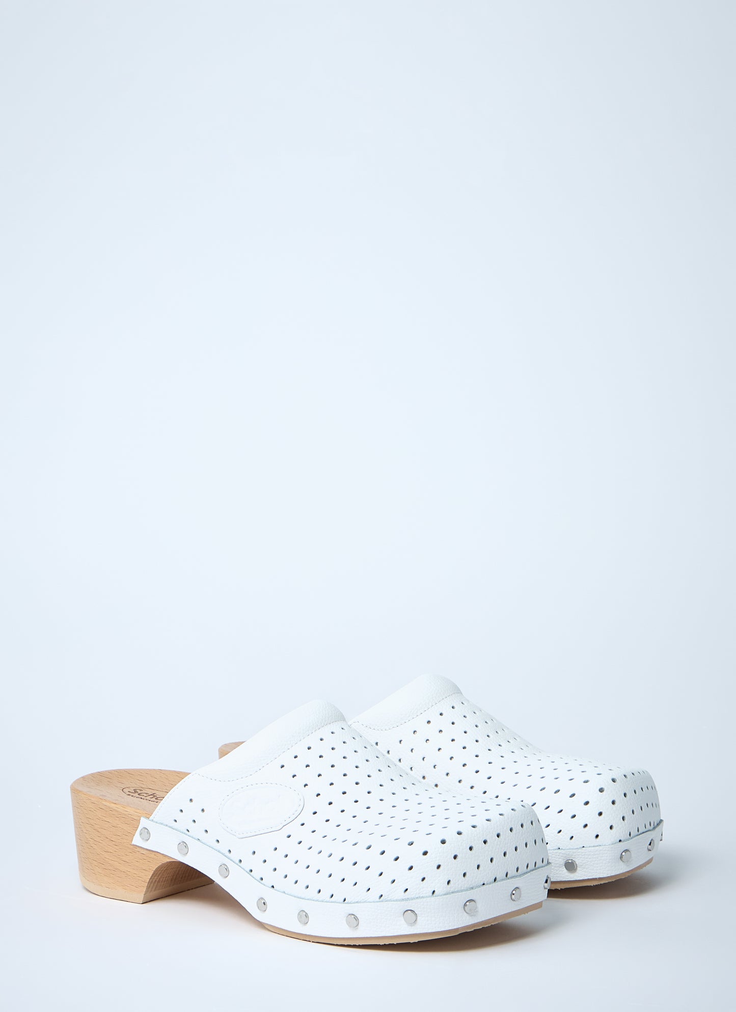 Balenciaga Women Perforated Heeled Clogs BALENCIAGA