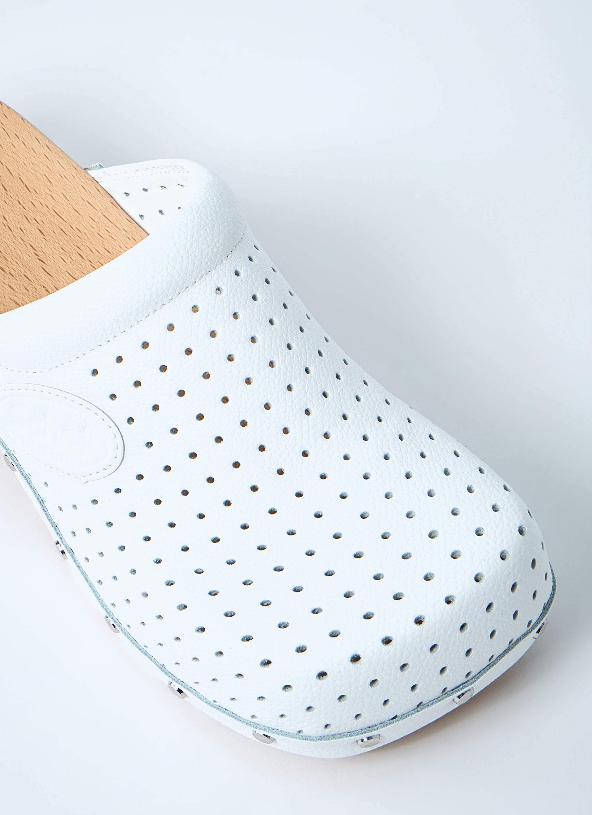 Balenciaga Women Perforated Heeled Clogs BALENCIAGA