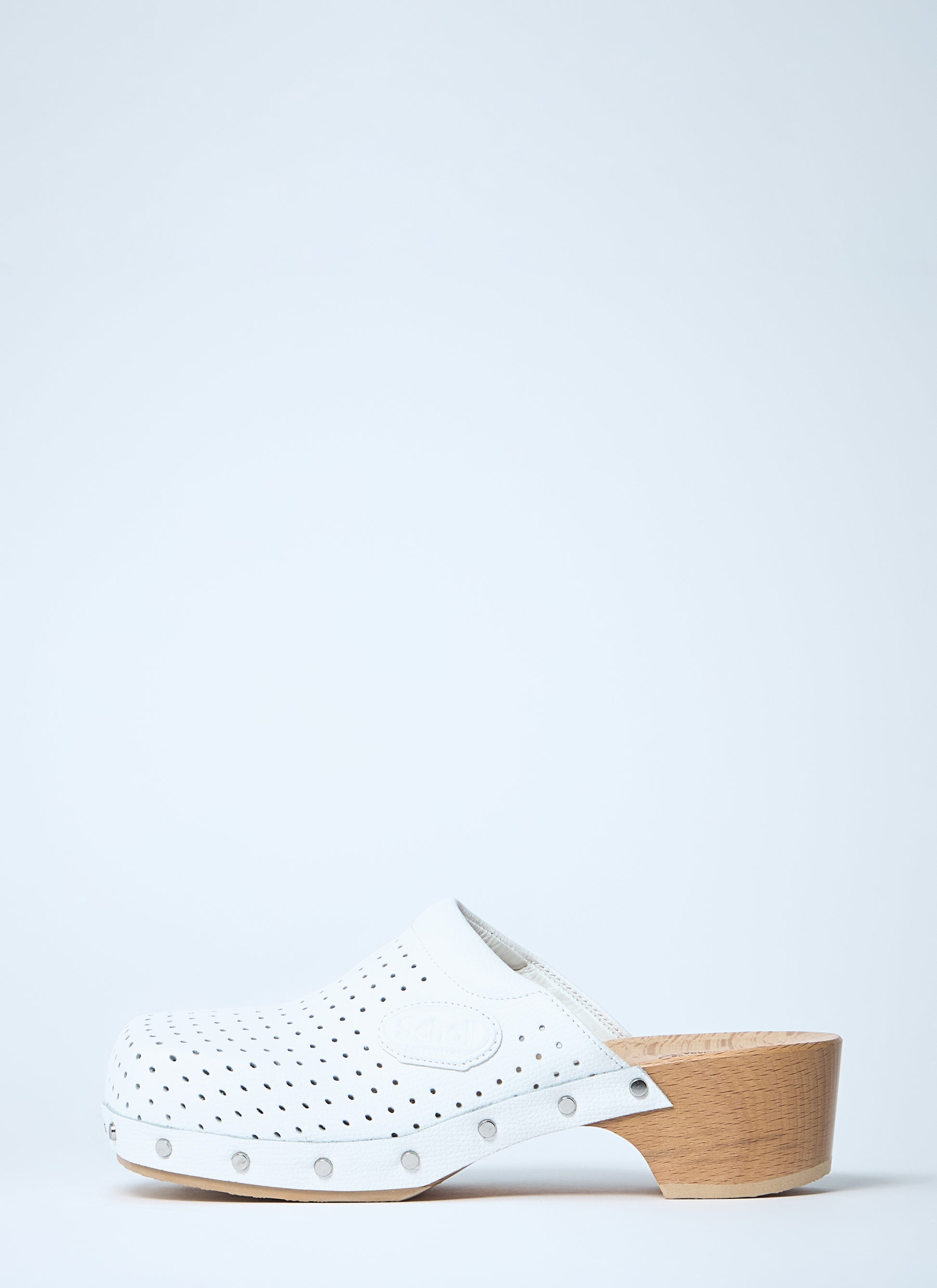 Balenciaga Women Perforated Heeled Clogs BALENCIAGA