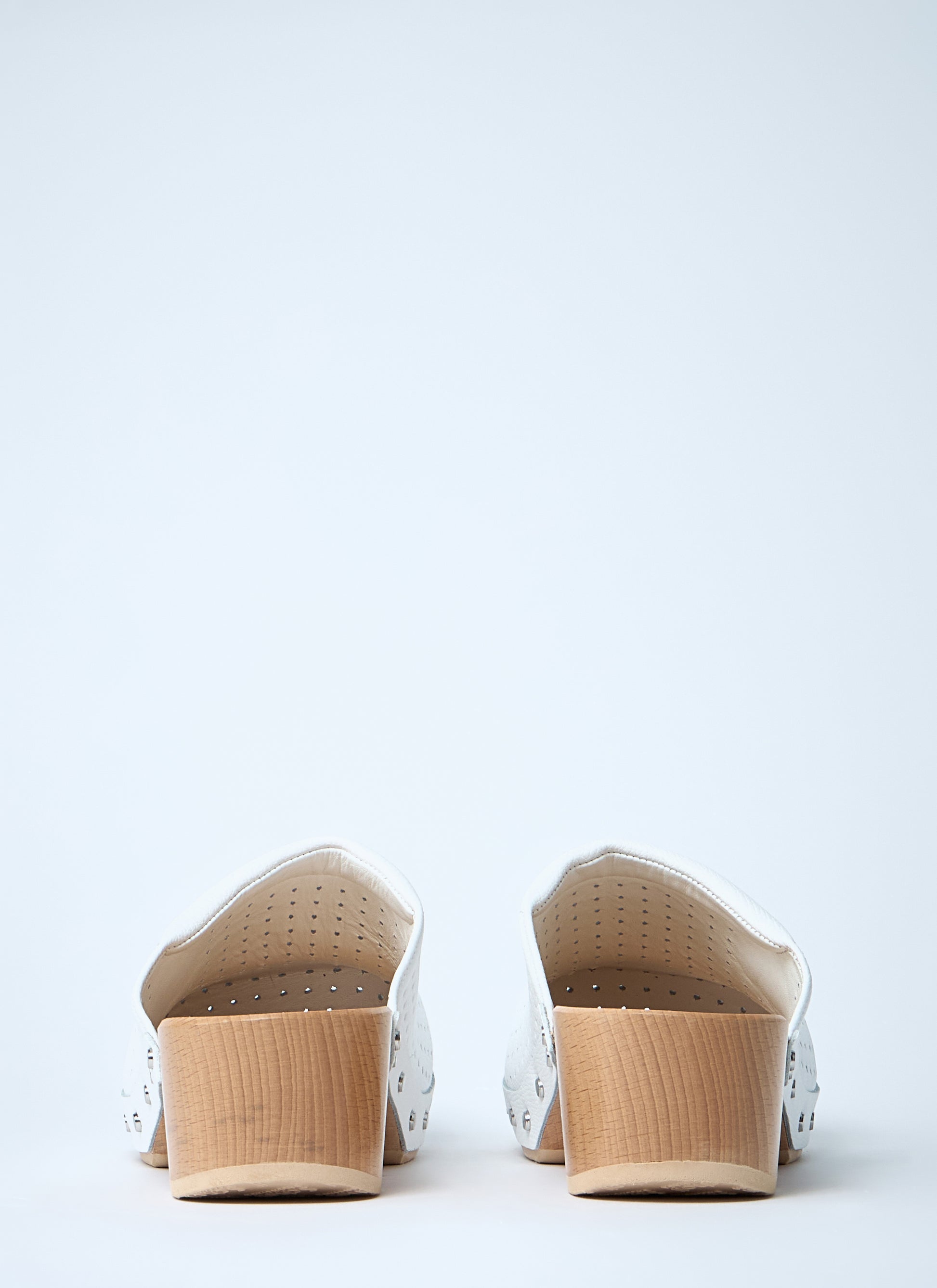 Balenciaga Women Perforated Heeled Clogs BALENCIAGA