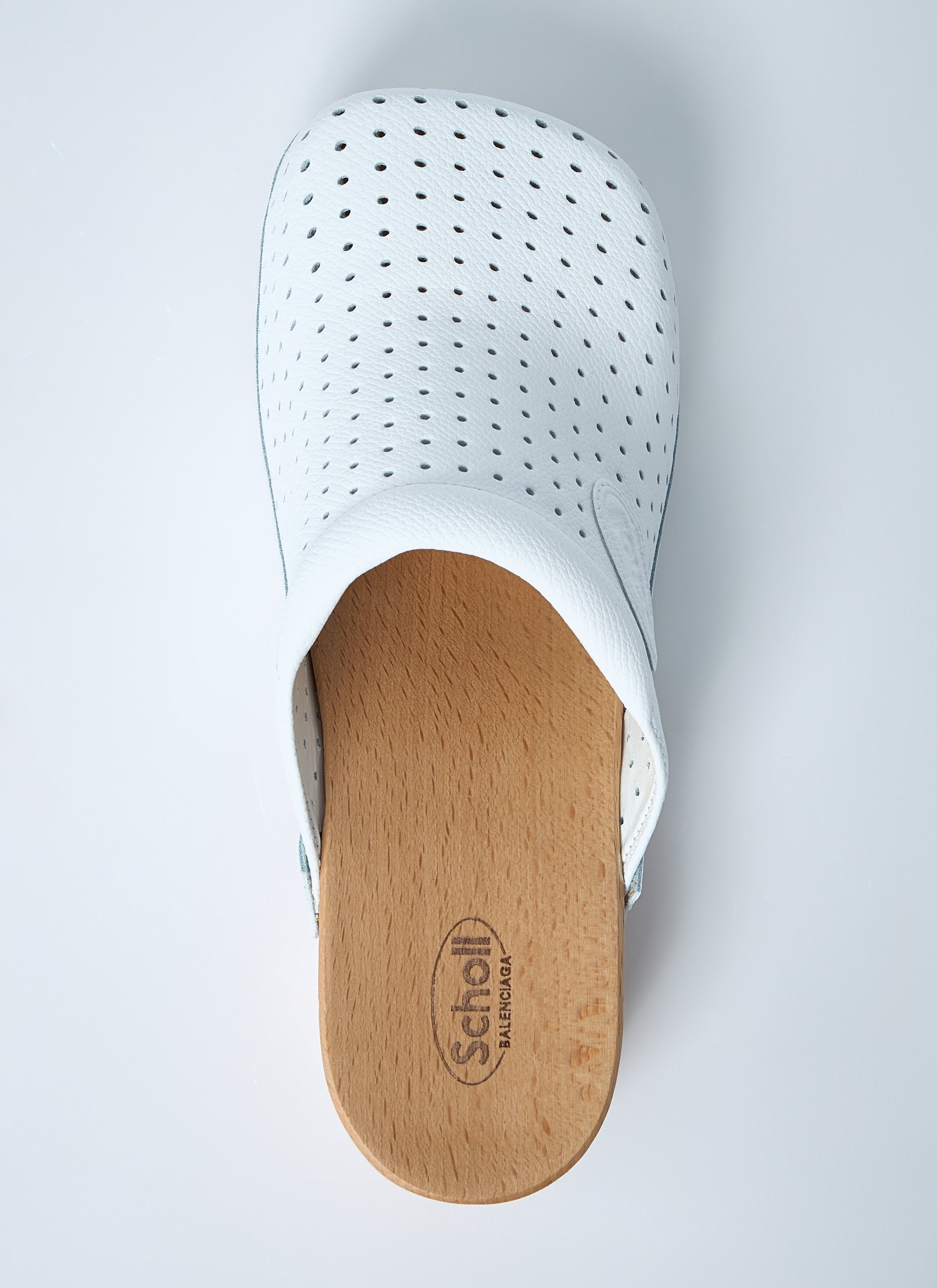 Balenciaga Women Perforated Heeled Clogs BALENCIAGA