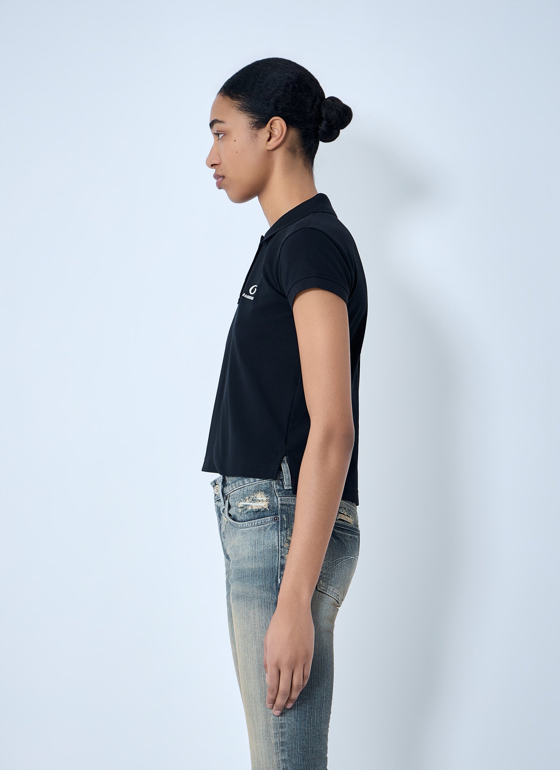 Balenciaga Women Cropped Polo Shirt BALENCIAGA