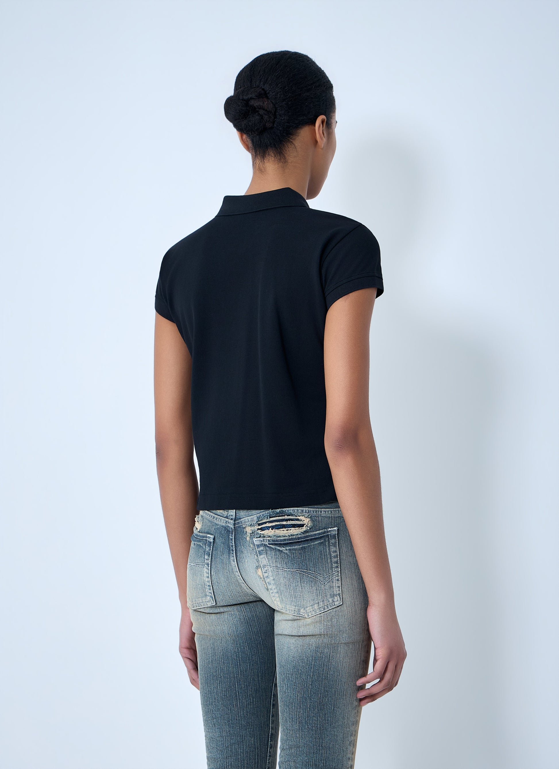 Balenciaga Women Cropped Polo Shirt BALENCIAGA