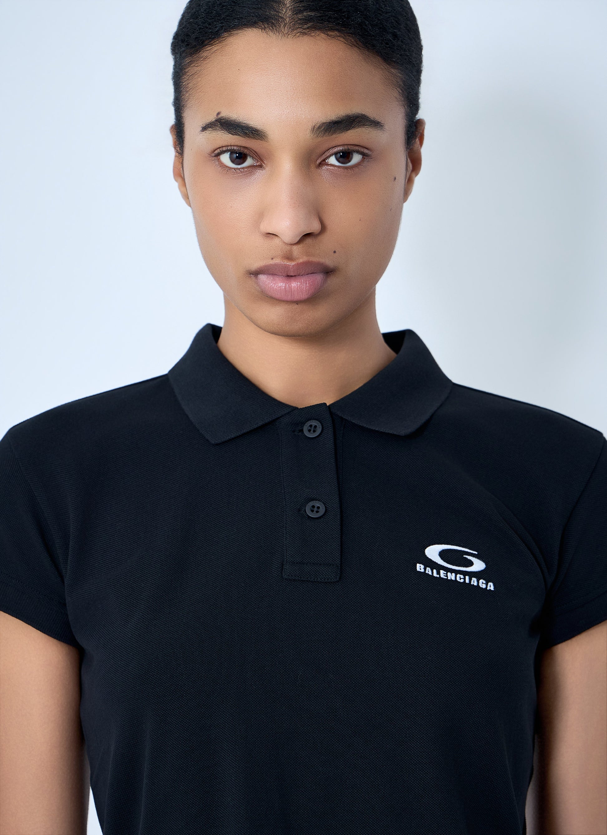 Balenciaga Women Cropped Polo Shirt BALENCIAGA