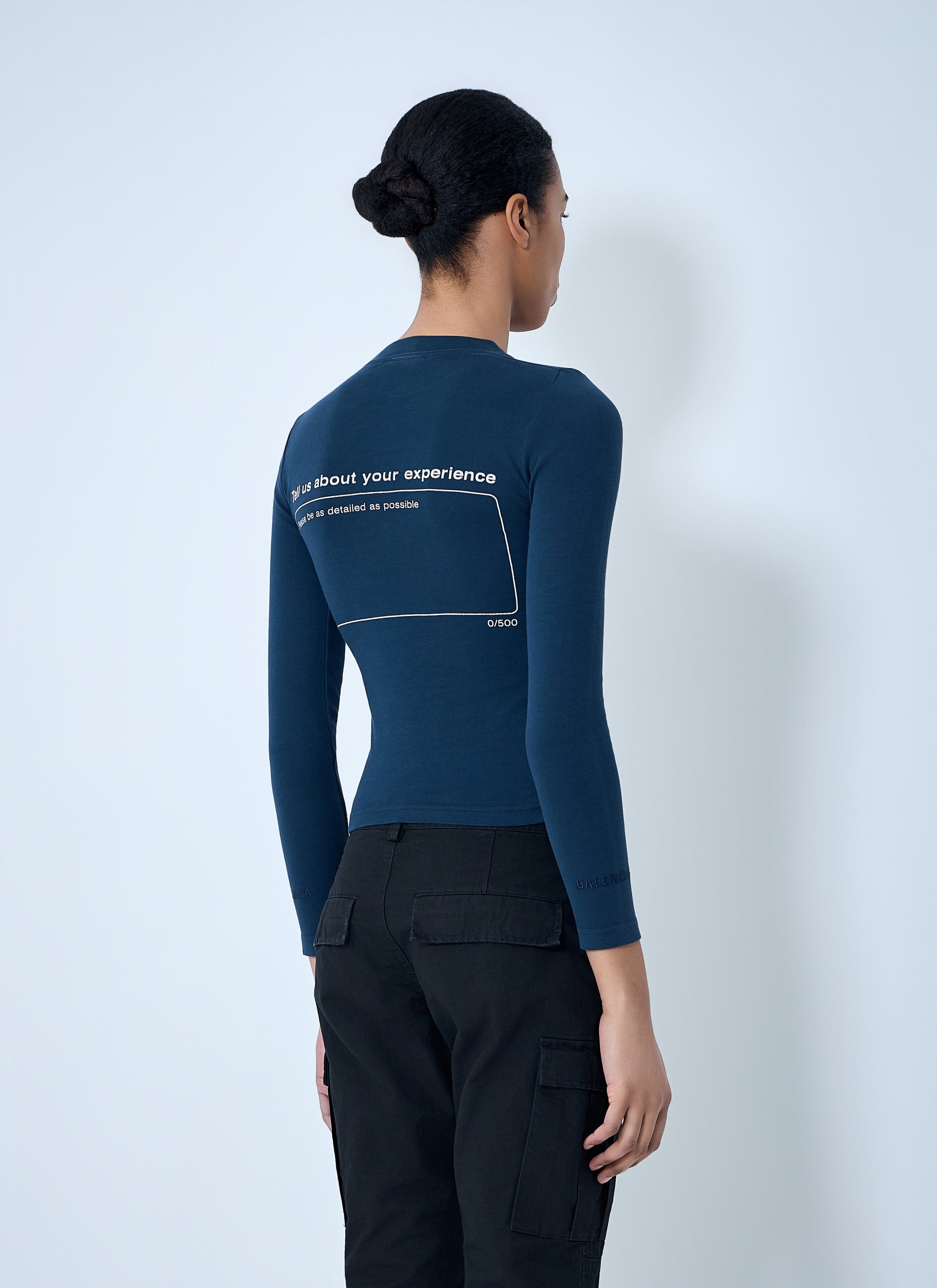 Balenciaga Women Star Embroidered Ribbed Top BALENCIAGA