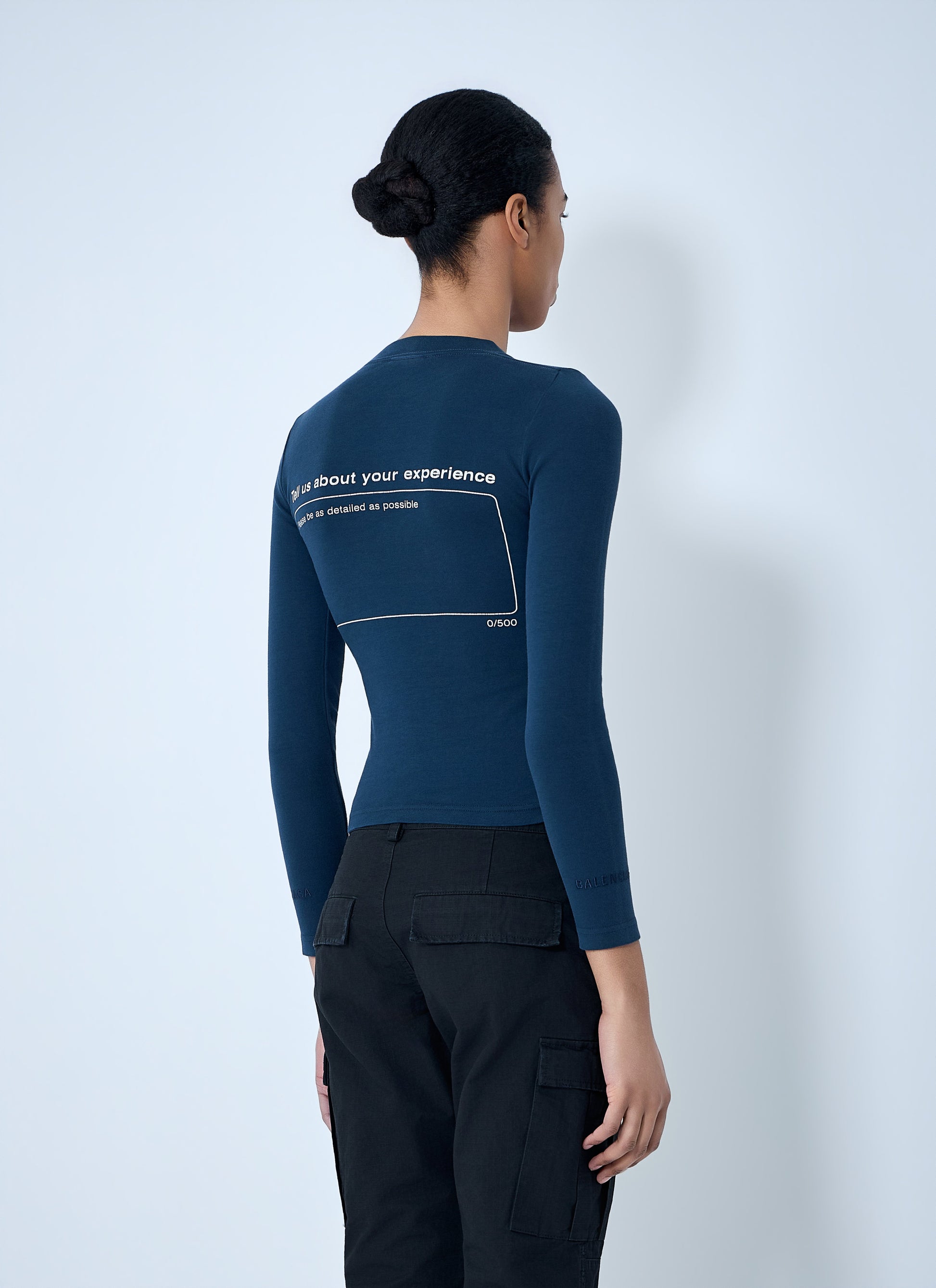 Balenciaga Women Star Embroidered Ribbed Top BALENCIAGA