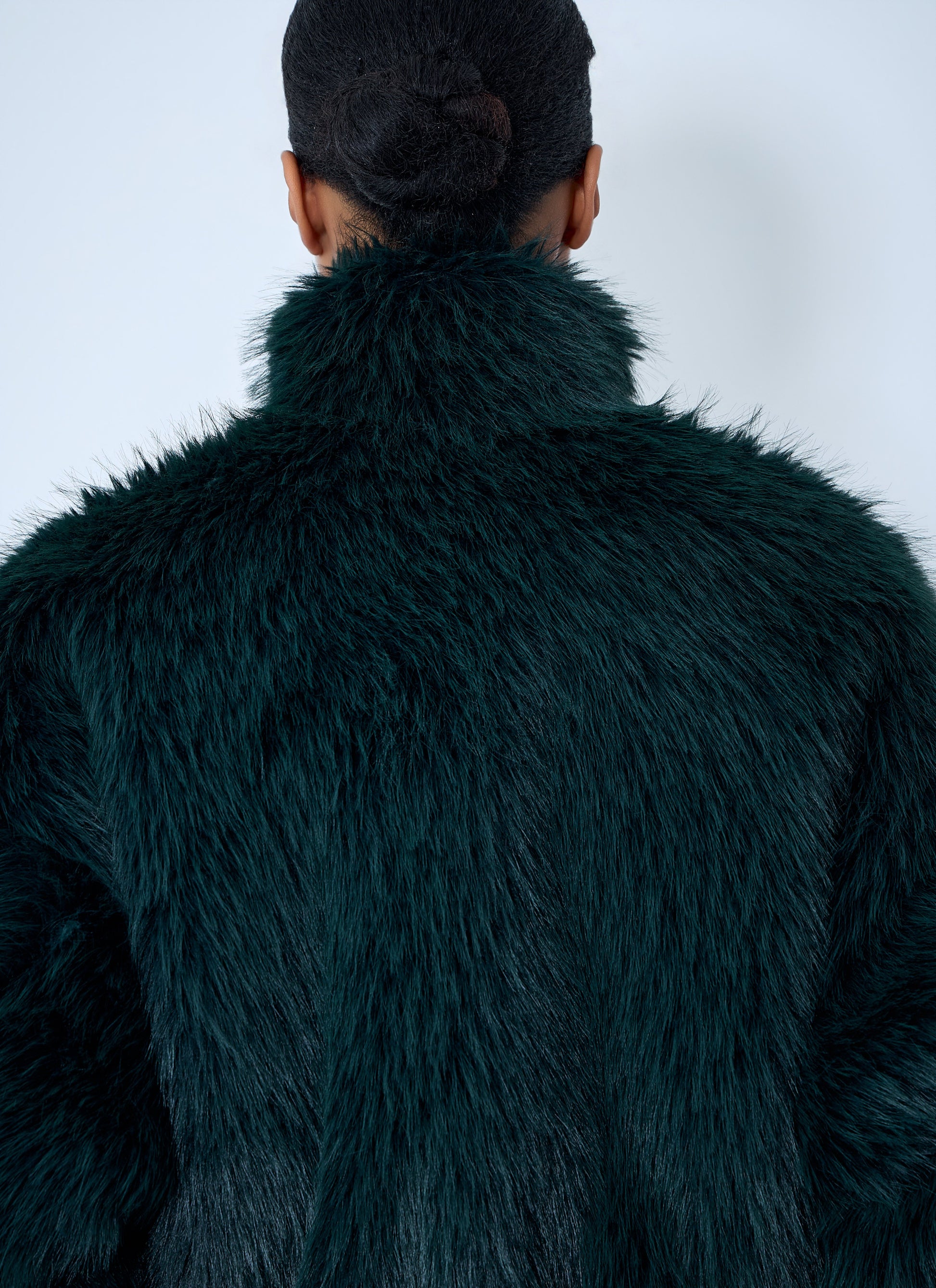 Balenciaga Women Faux Fur Bomber Jacket BALENCIAGA