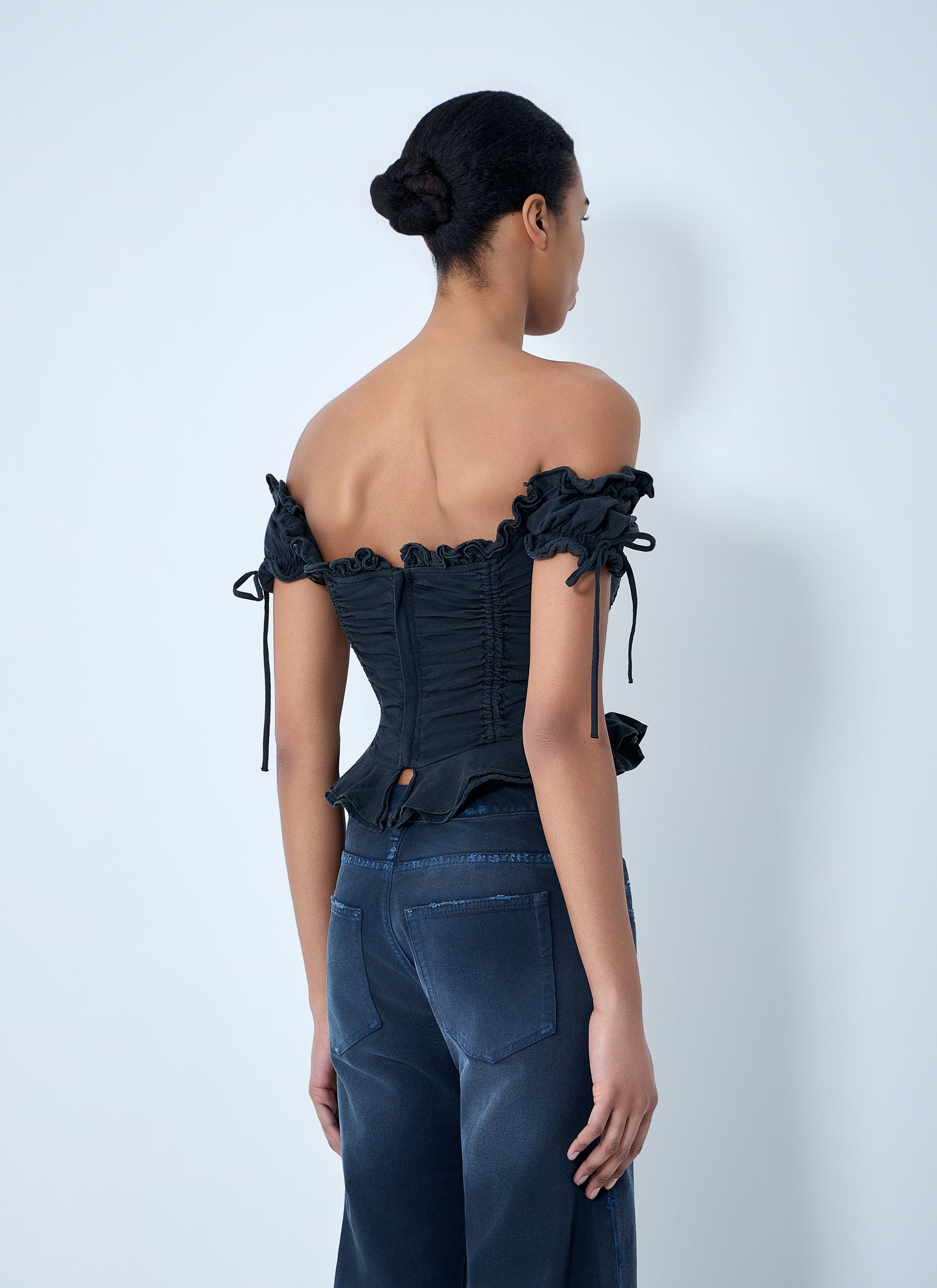 Balenciaga Women Gathered Cropped Top BALENCIAGA