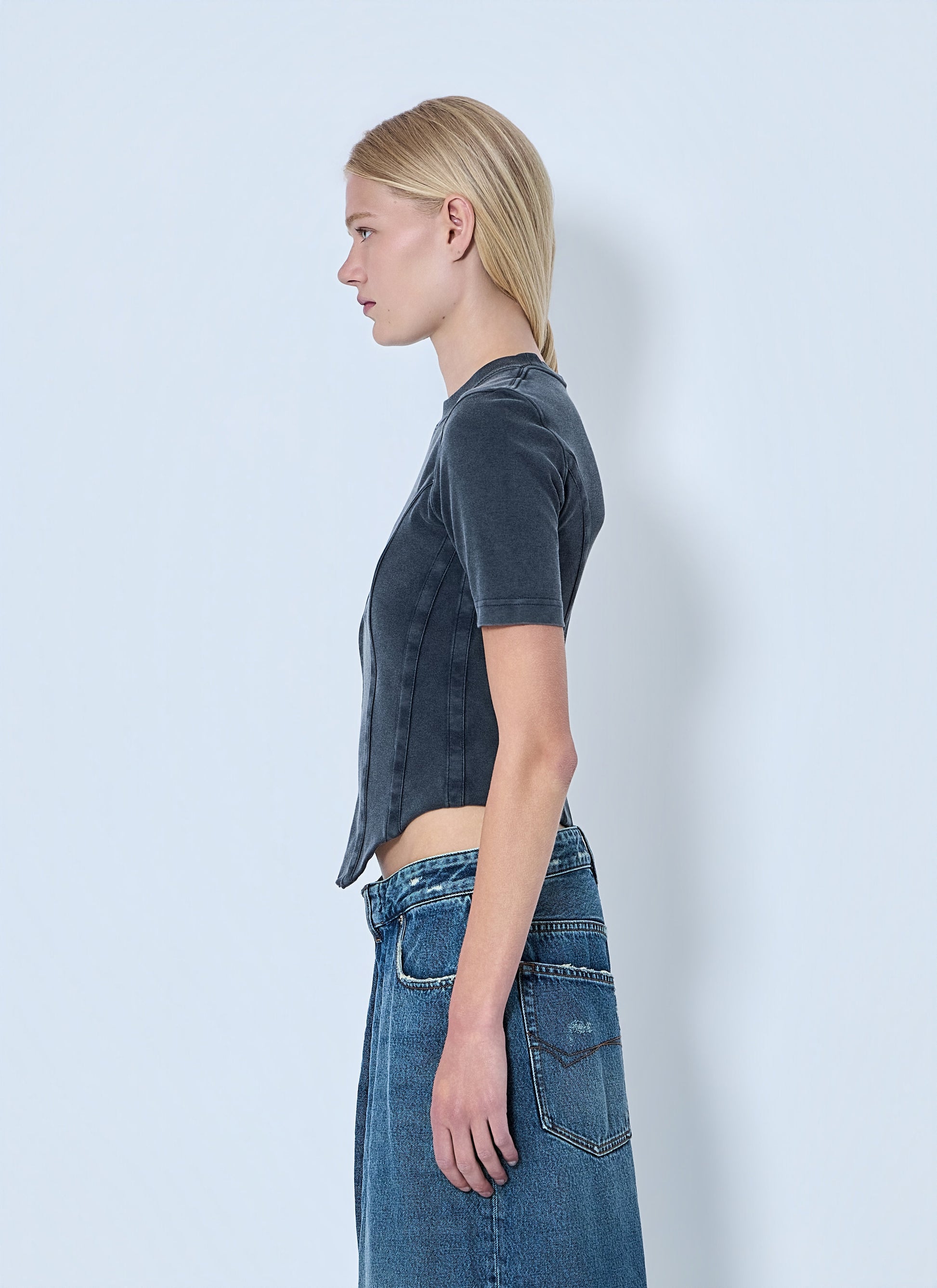 Balenciaga Women Cotton Jersey T-Shirt BALENCIAGA